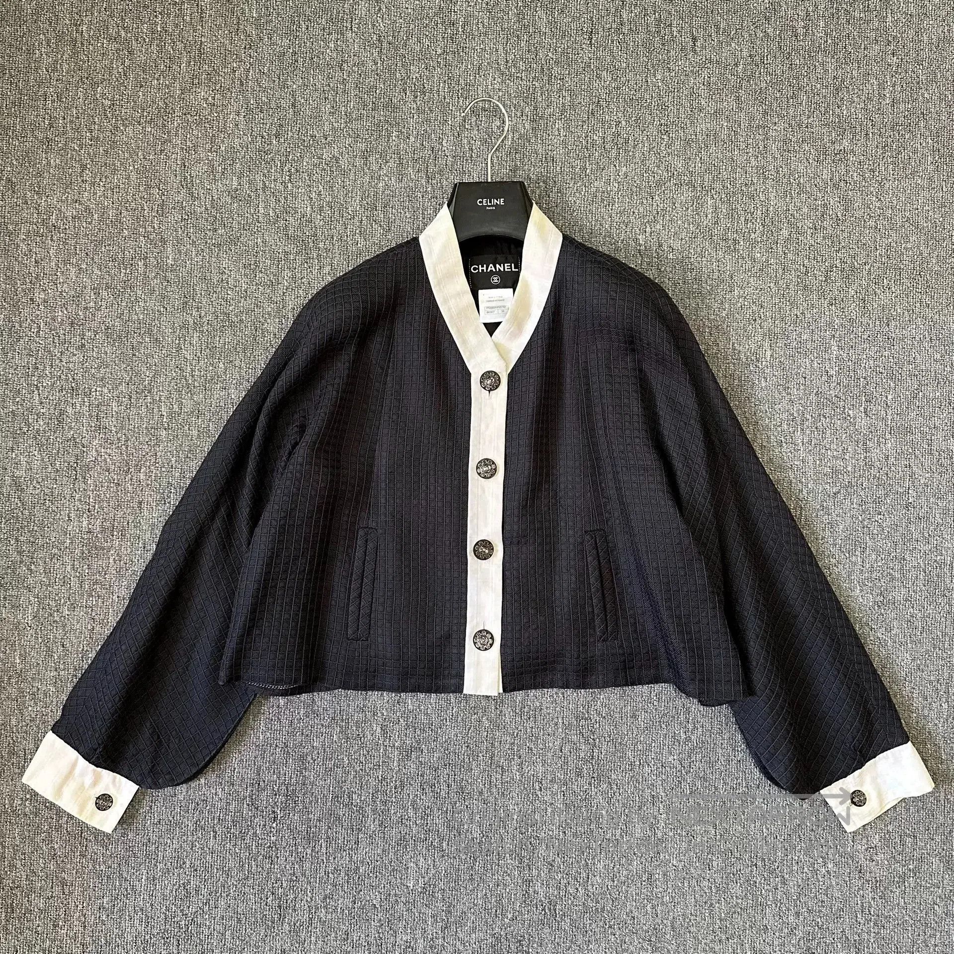 Chanel Chanel Seoul Collection Black White Woven Jacket. Size XXS / US 00 / IT 34 - 1 Thumbnail