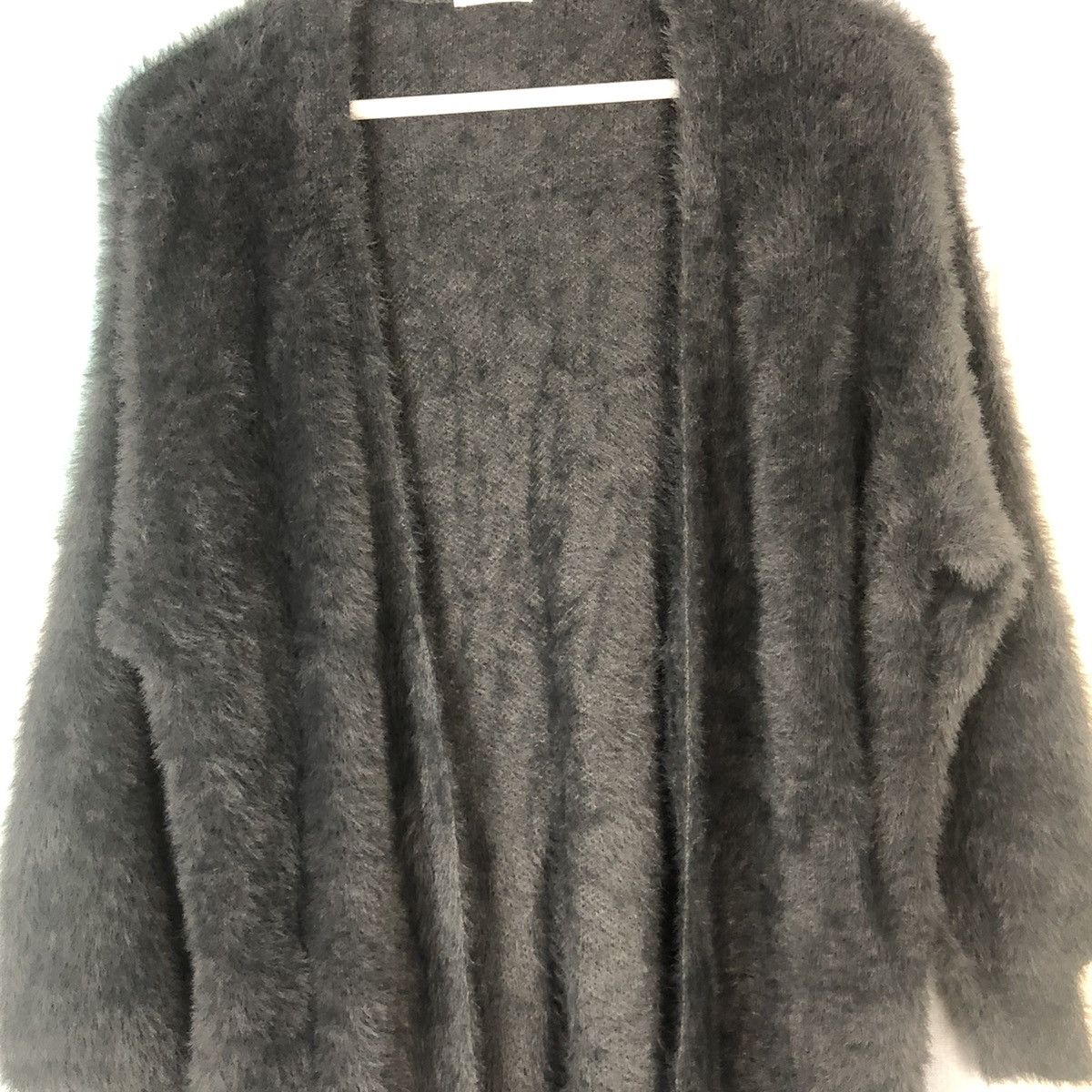 Aran Isles Knitwear × GU × Japanese Brand GU Grey Shag Shaggy Fur Mohair Cardigan #899 Size M / US 6-8 / IT 42-44 - 5 Thumbnail