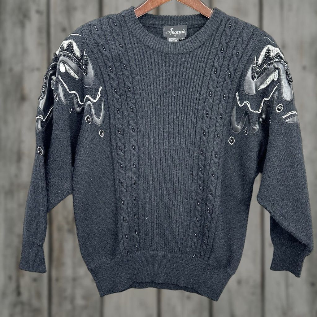 Etro VINTAGE Angenie Sweater Women S Embellished Beaded Knit Dolman Retro 90s Sh Inch? Size S / US 4 / IT 40 - 1 Thumbnail