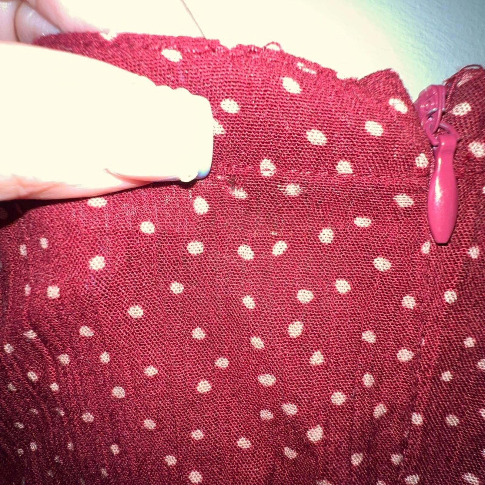 Other Women's Skylar + Madison Red Polka Dot Long Sleeve Dress Sm Size S / US 4 / IT 40 - 3 Thumbnail