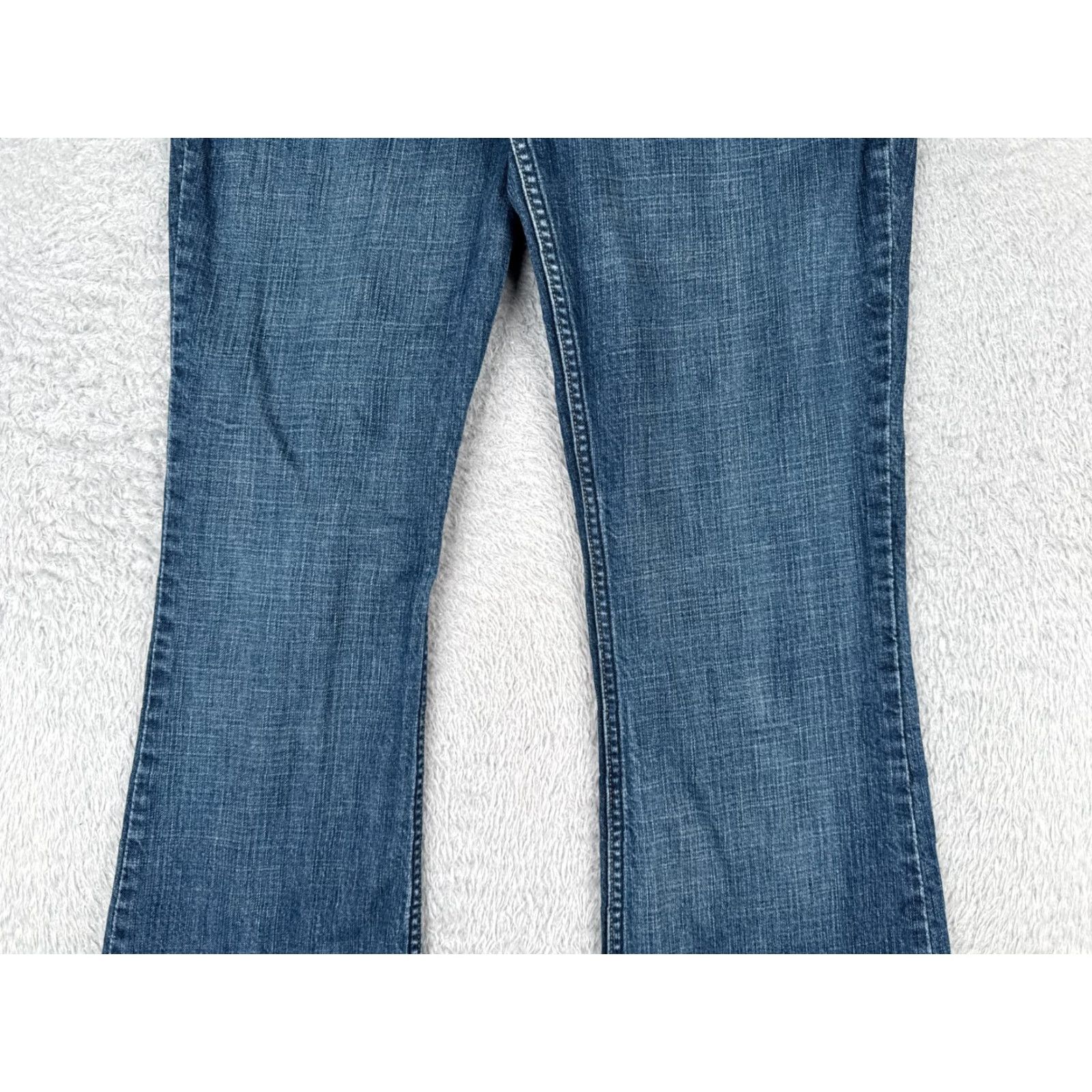 Vintage SONG Jeans Womens Flared Denim Blue Medium Wash 23x31 Cotton Blend 5-Pocket Regular Rise Mid 8.5-10.5 in Size 0 Size 25" / US 0 / IT 36 - 3 Thumbnail