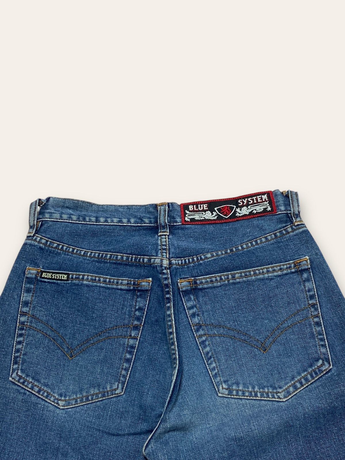 Jean Vintage BLUE SYSTEM Blue Denim Jeans Made In Italy Size 27" / US 4 / IT 40 - 8 Thumbnail
