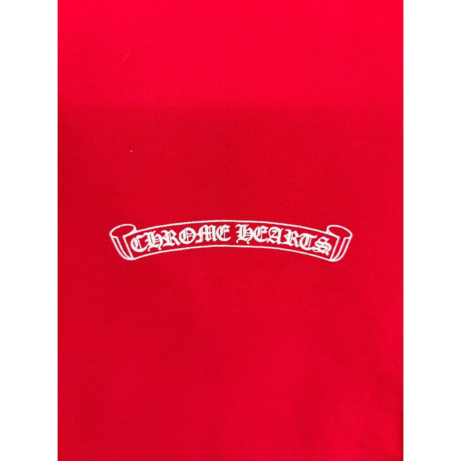 Chrome Hearts Chrome Hearts "Scroll Logo" Red Pullover Hoodie Size XXL Size US XXL / EU 58 / 5 - 4 Thumbnail