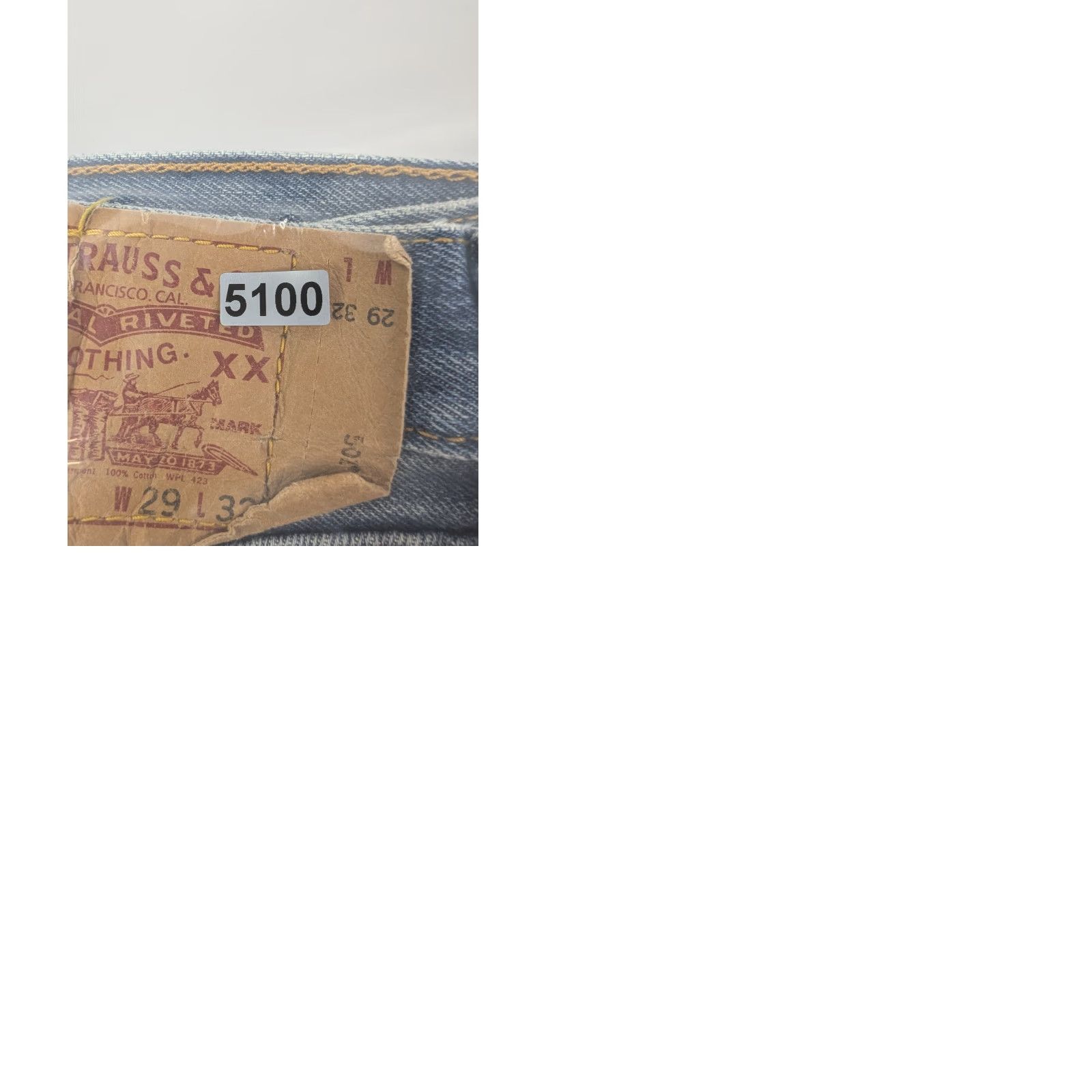 Levi's VINTAGE Levis Jeans 501 Straight Levi's 501 Series Mens 29X32 Button Fly Medium Wash Denim 100% Cotton Blue Regular Inseam 32 Size US 29 - 10 Thumbnail