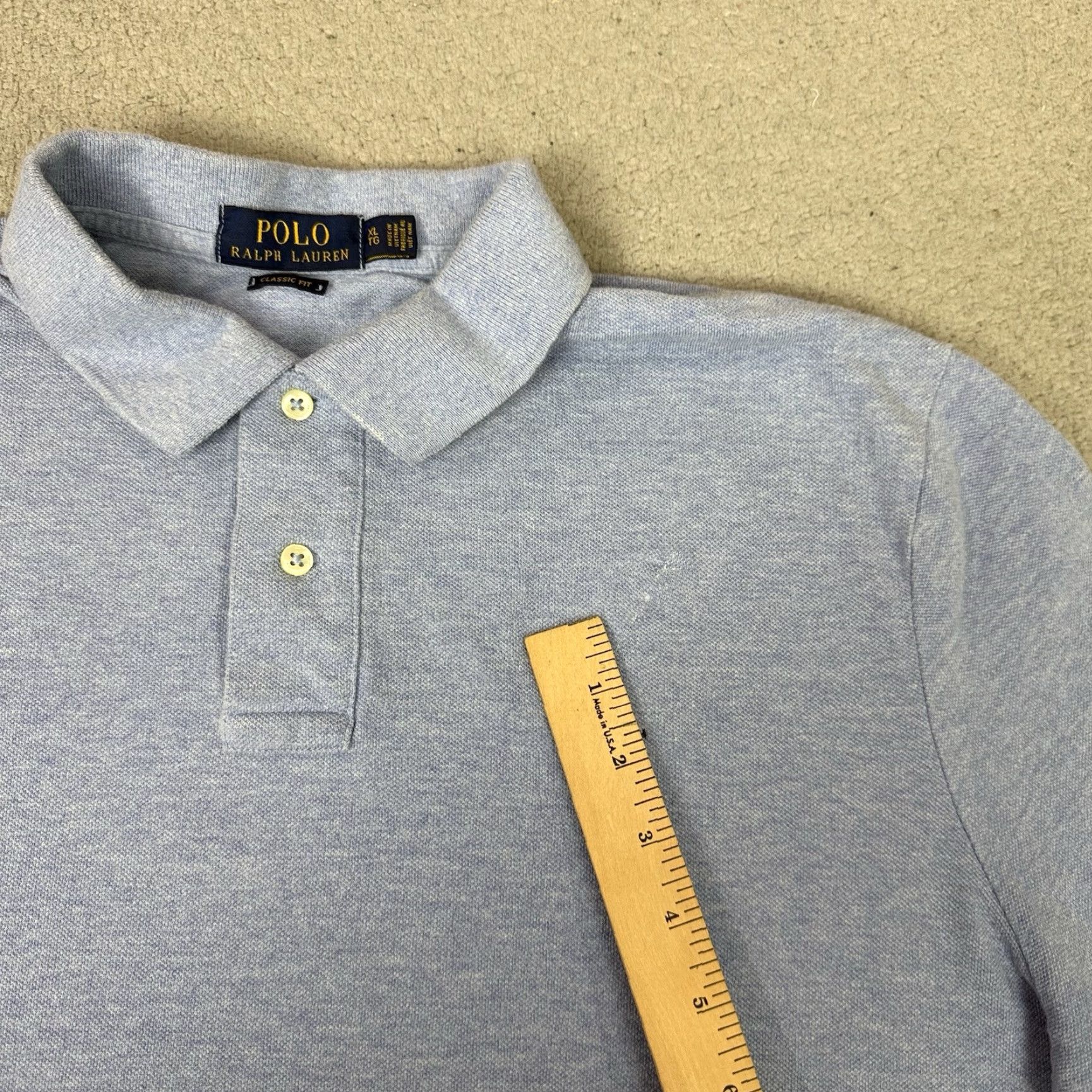 Polo Ralph Lauren VINTAGE Polo Ralph Lauren Polo Shirt XL Blue Logo Classic Mens Regular Short Sleeve Collared 100% Cotton Size US XL / EU 56 / 4 - 7 Thumbnail