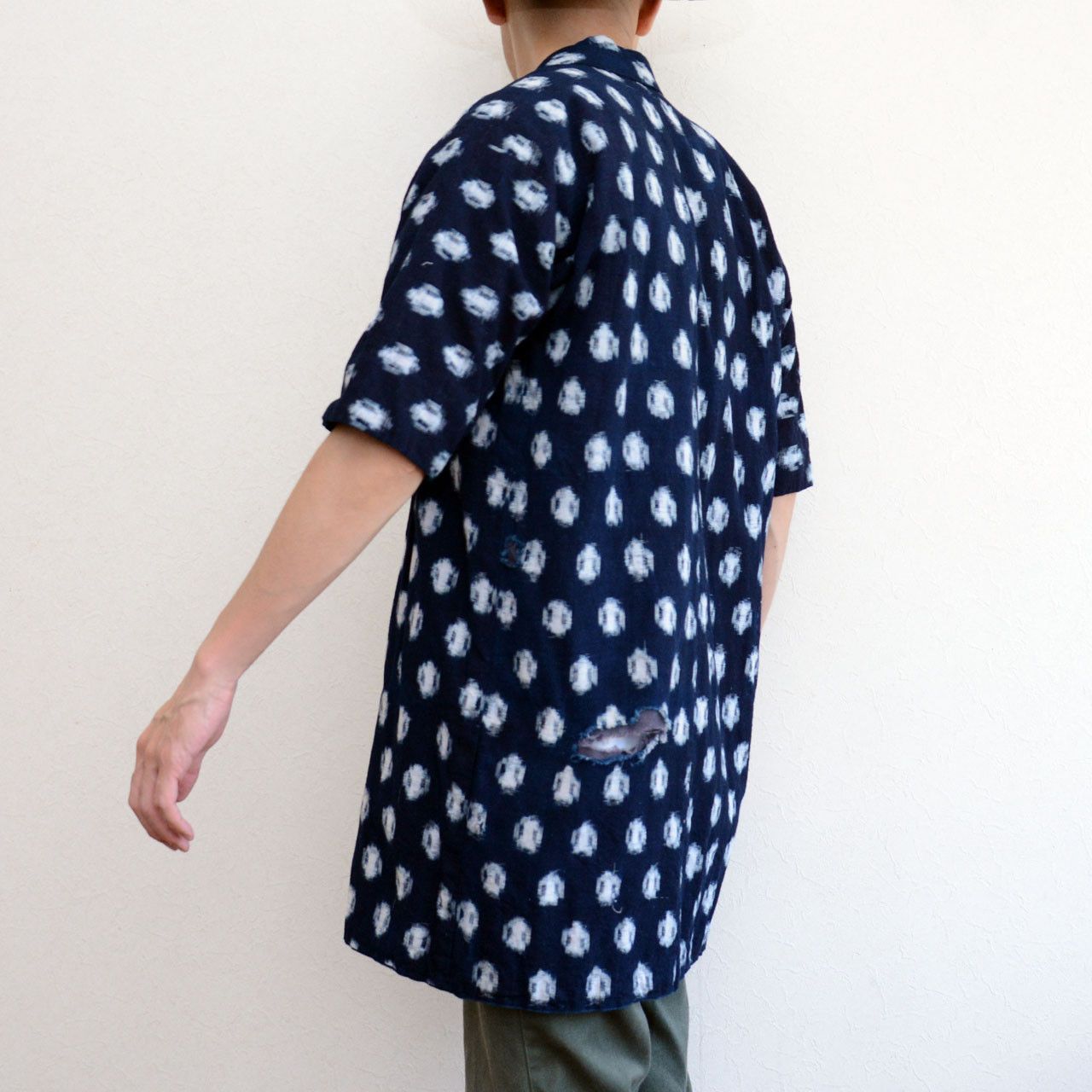Other Indigo Kasuri Cotton Kimono Showa Era Vintage for Remake Use Size XS / US 0-2 / IT 36-38 - 15 Thumbnail