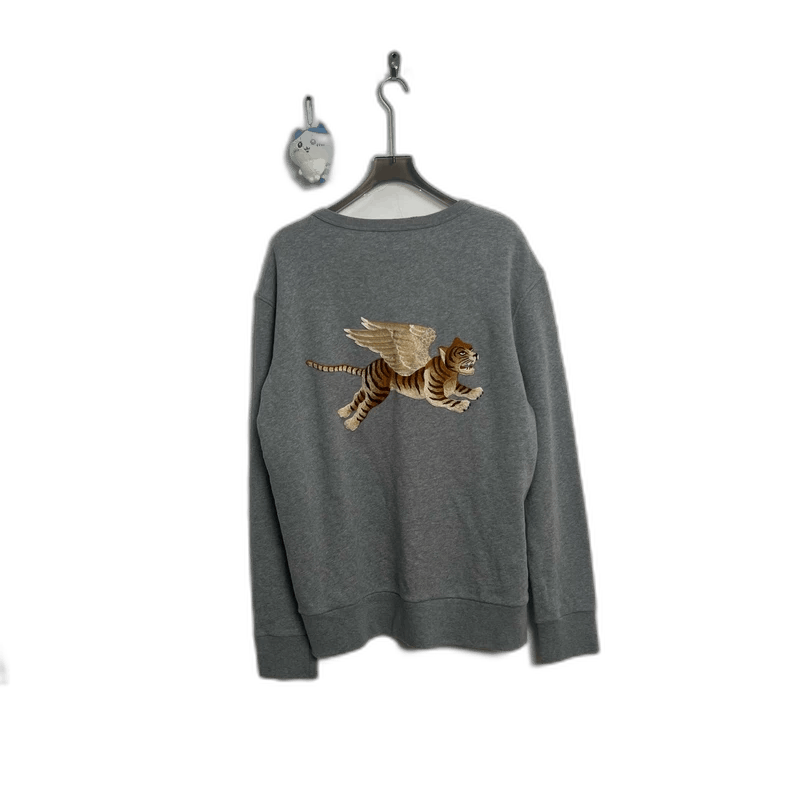 Gucci Gucci Gray Tiger Embroidered Sweatshirt L Size Size US L / EU 52-54 / 3 - 1 Thumbnail