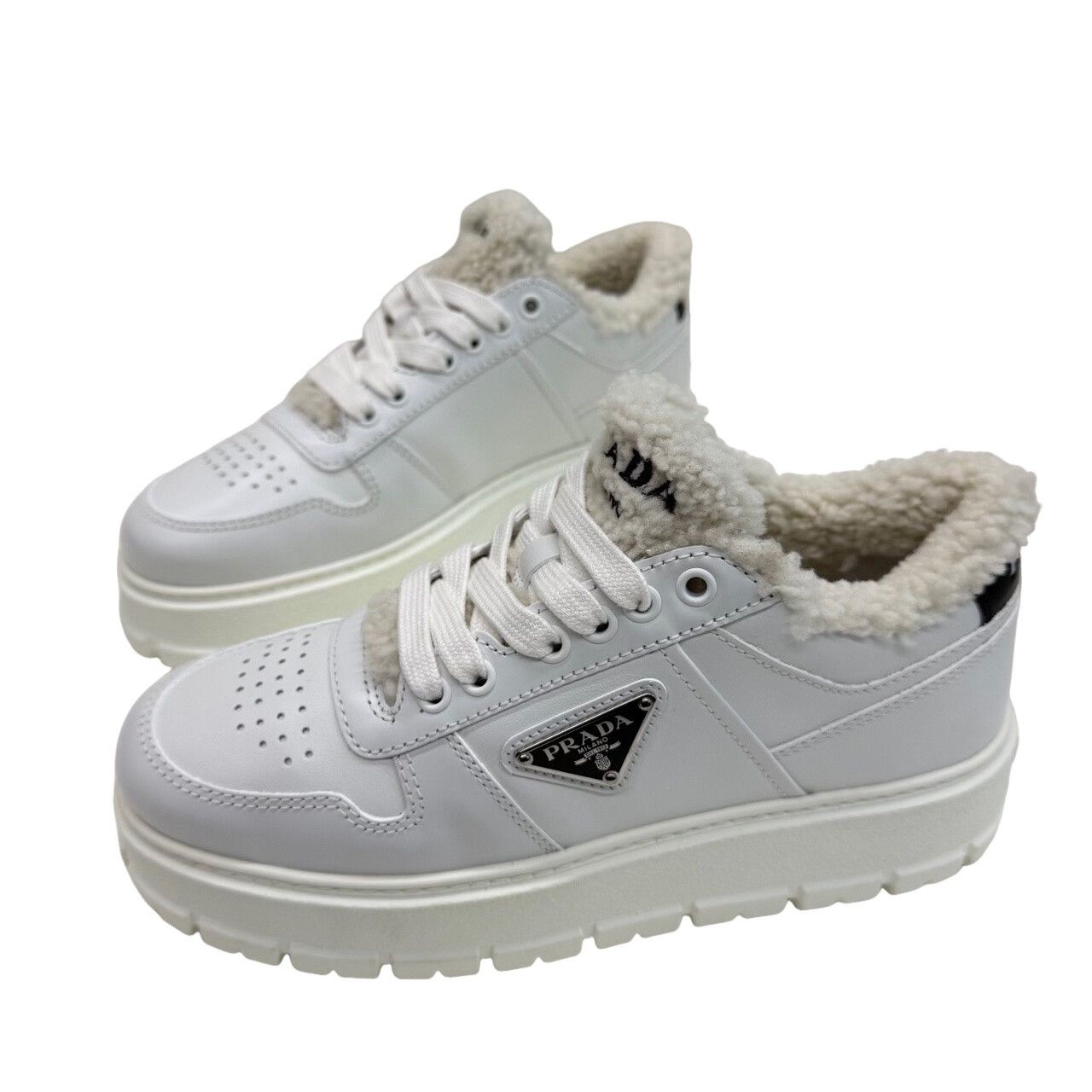 Prada Prada Shearling Lined Platform Sneakers Size 36.5 Size US 6.5 / IT 36.5 - 1 Thumbnail
