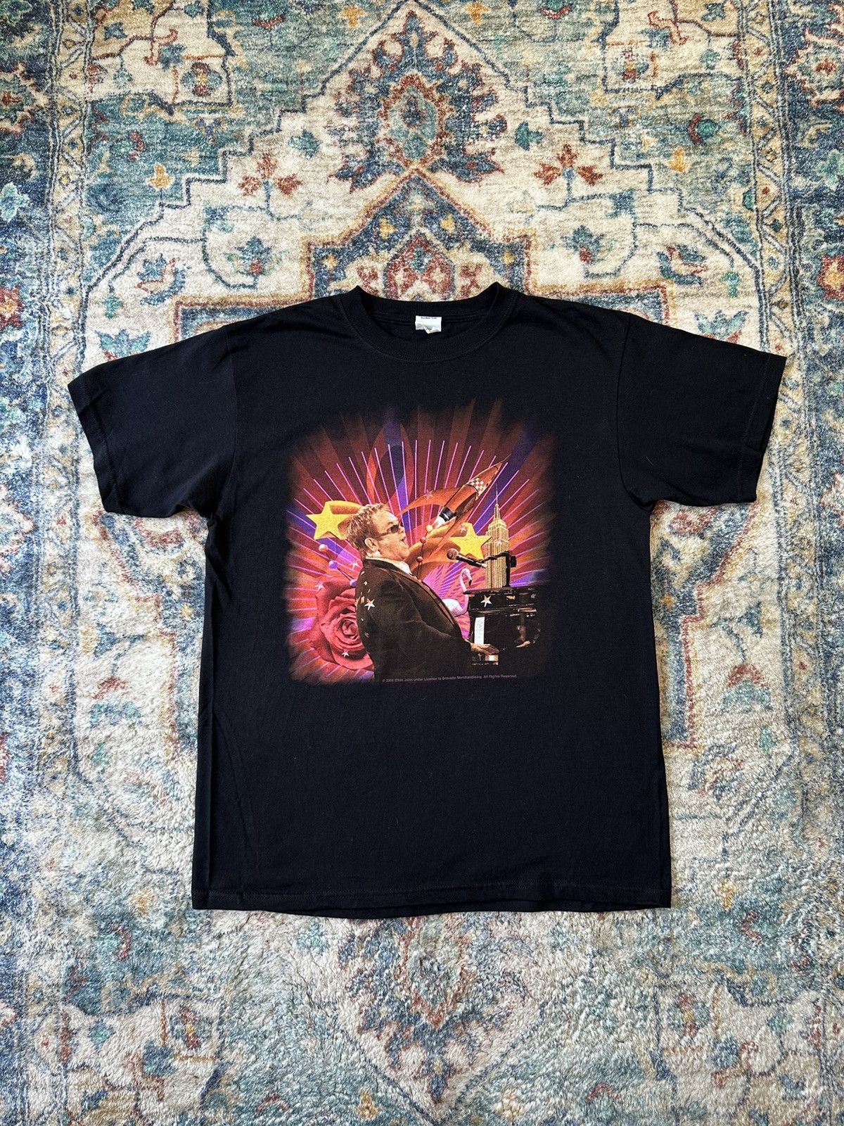 Band Tees Elton John Rocket Man Concert Tour T-shirt Large Size US L / EU 52-54 / 3 - 1 Thumbnail