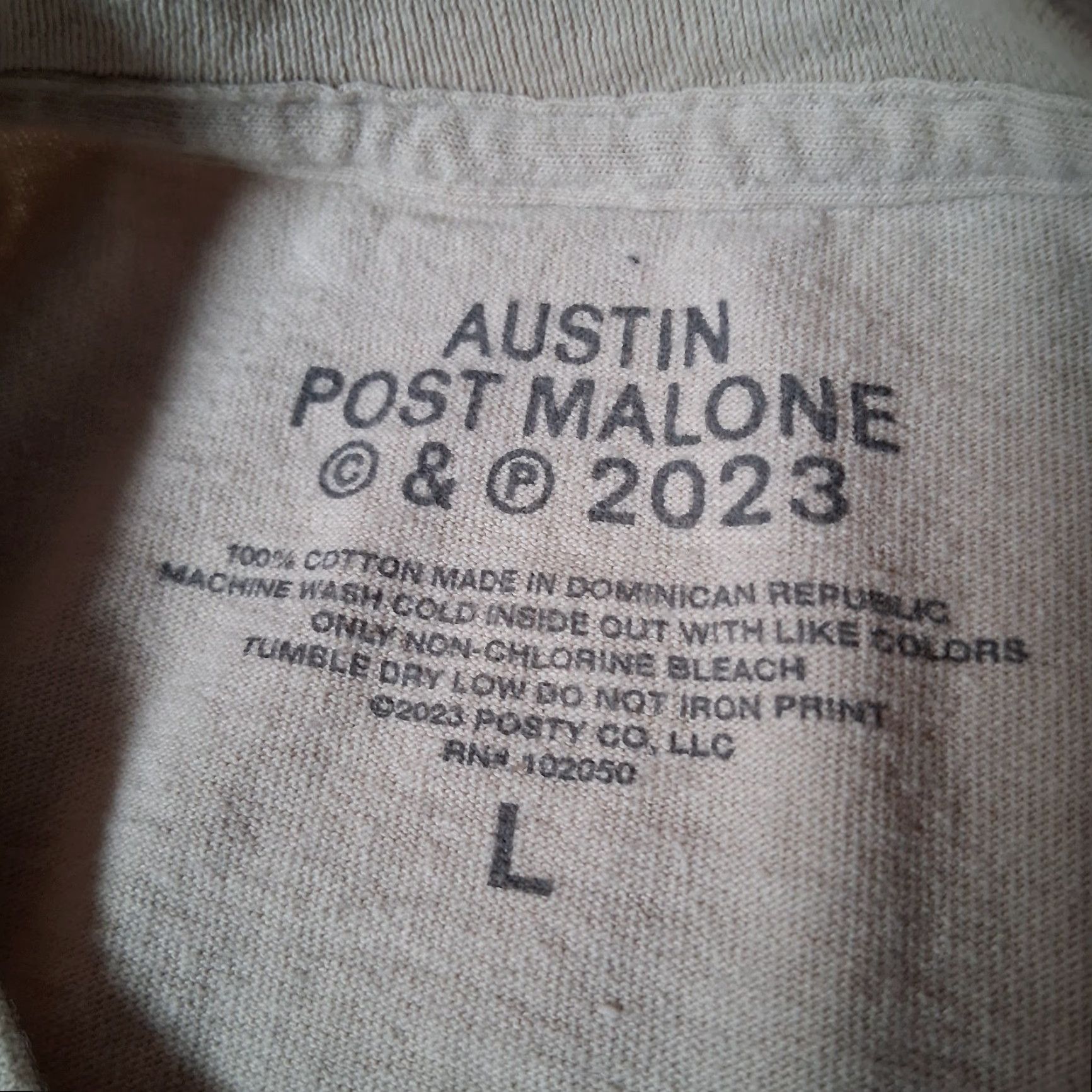 Vintage VINTAGE Posty Co Austin Post Malone Shirt Men L Graphic T Beige Tan Crew Neck Short Sleeve Music 2020s Size US L / EU 52-54 / 3 - 7 Thumbnail