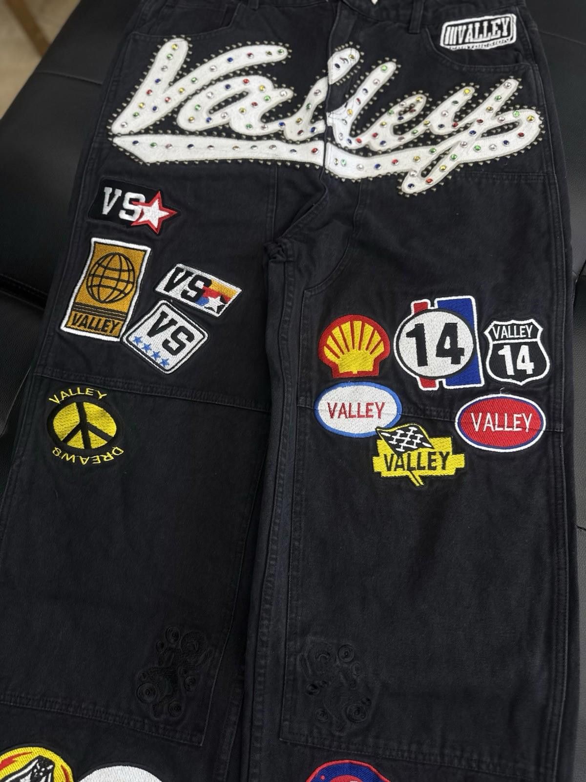 Vale Valley Baggy Patchwork Denim Black Jeans Size 30 (NEW) Size US 30 / EU 46 - 3 Thumbnail