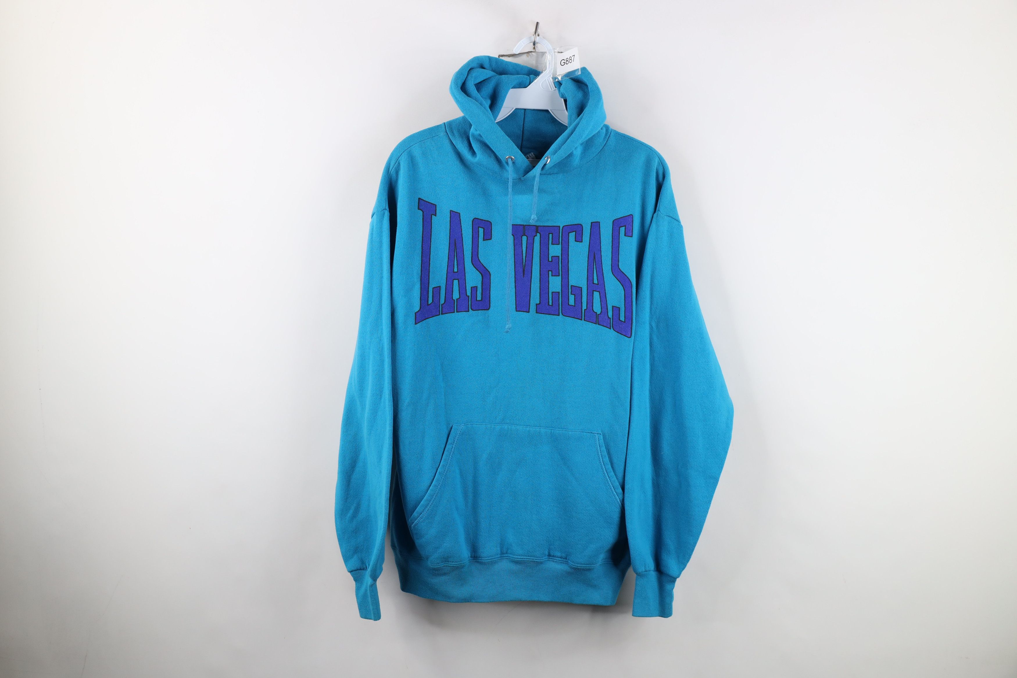 Vintage Vintage 90s Streetwear Las Vegas Hoodie Sweatshirt USA Size L / US 10 / IT 46 - 1 Thumbnail