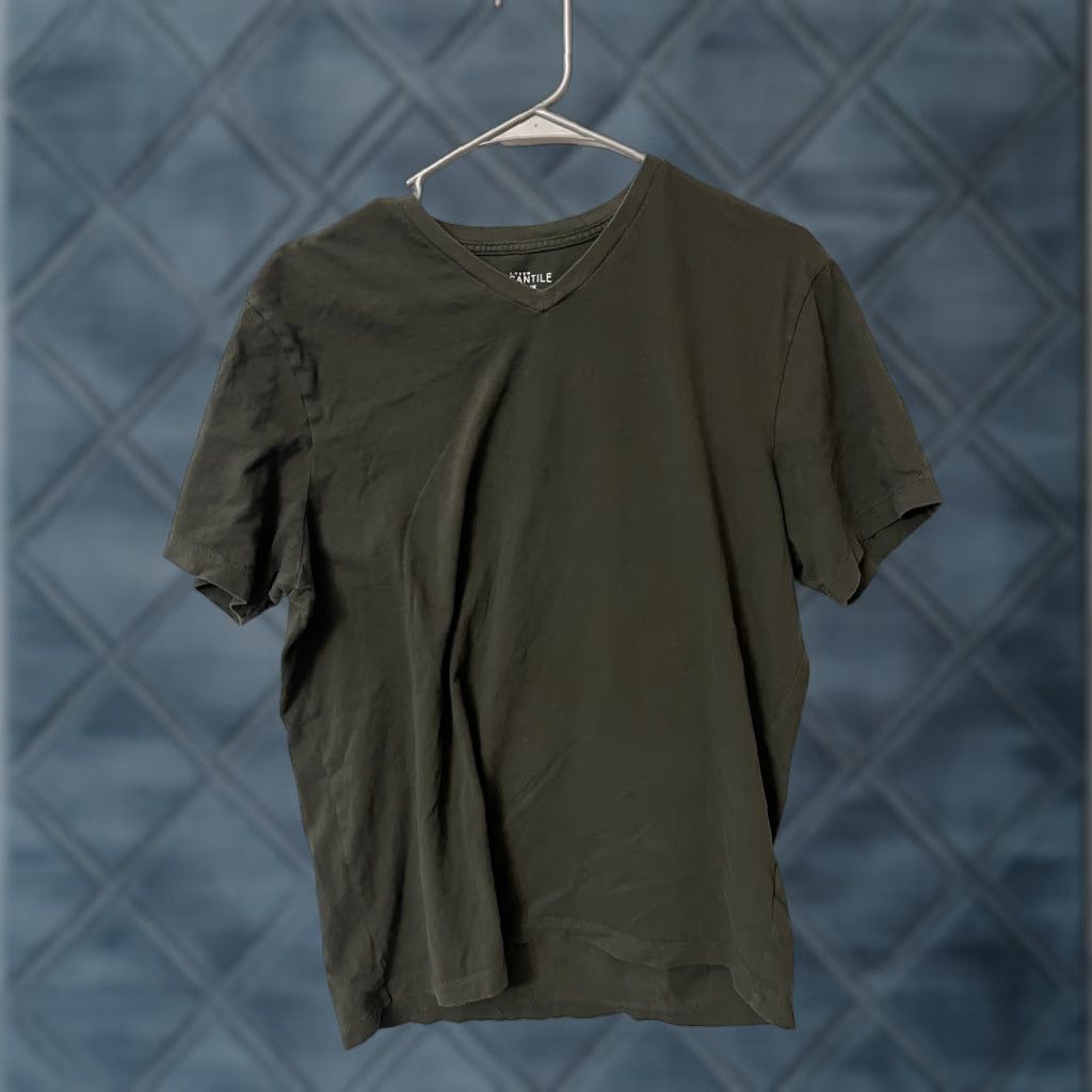 J.Crew VINTAGE J.CREW T-Shirt Men Size M Green V-Neck Cotton Tee Short Sleeve Solid Size US M / EU 48-50 / 2 - 1 Thumbnail
