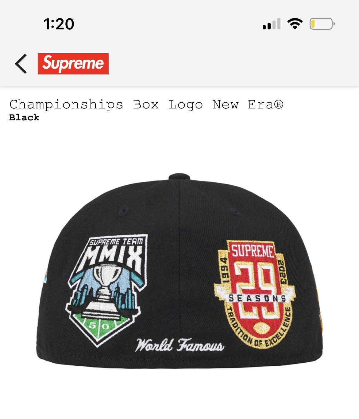 New Era × Streetwear × Supreme SUPREME CHAMPIONSHIPS BOX