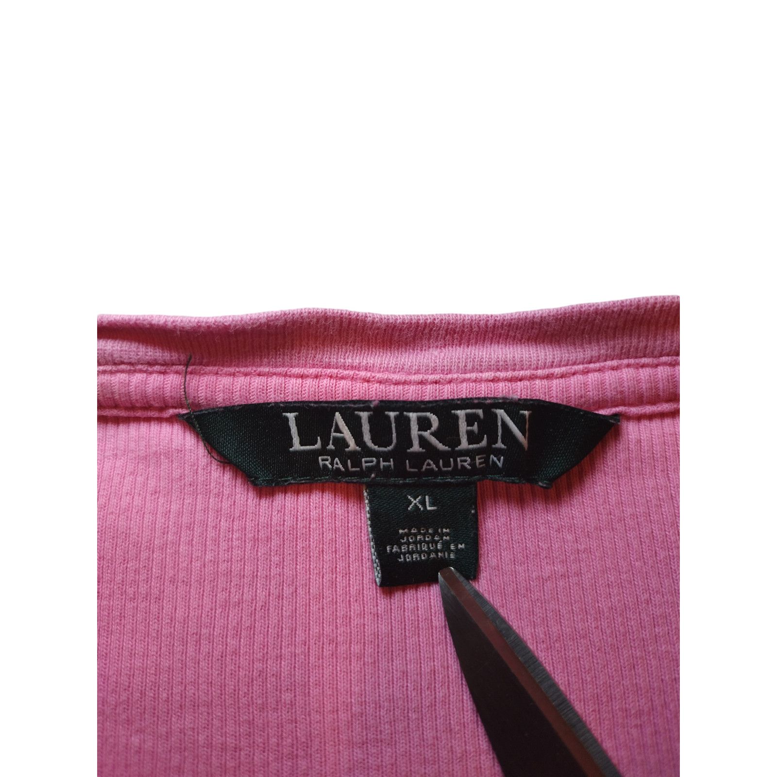 Lauren Ralph Lauren Lauren Ralph Lauren Womens Lace Up Blouse Top Knit Pink XL Size XL / US 12-14 / IT 48-50 - 8 Thumbnail