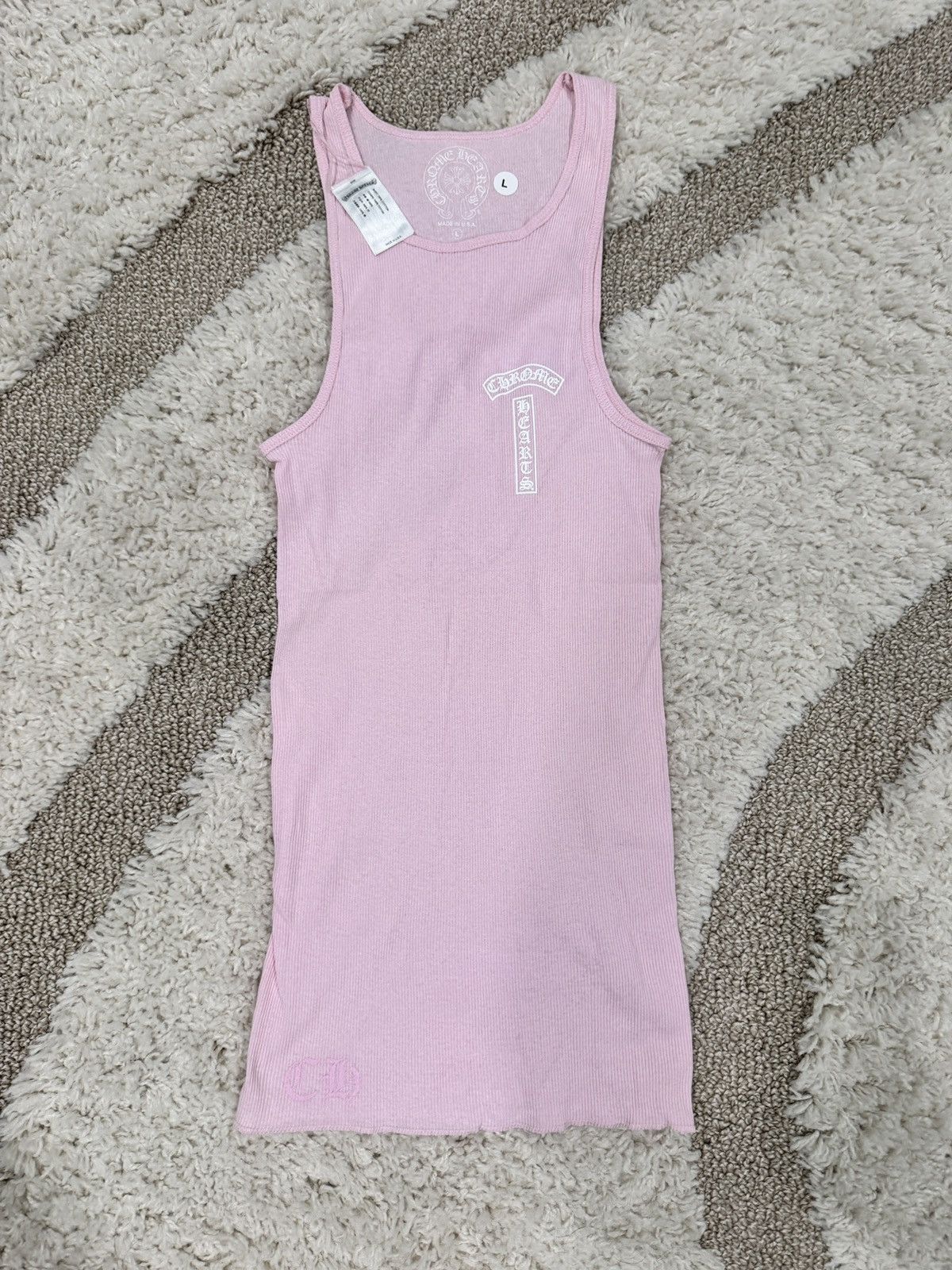 Chrome Hearts CHROME HEARTS PINK TANK TOP | Grailed