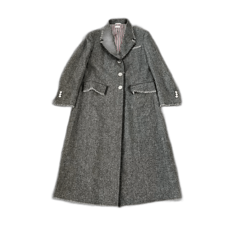 Thom Browne Thom Browne Wool Coat in Grey Color Size L / US 10 / IT 46 - 1 Thumbnail