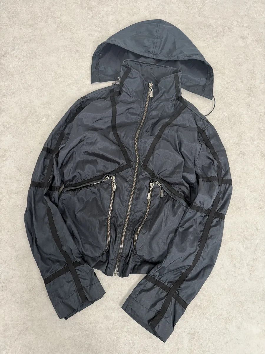 Versace 2000s Versace Bondage Black Hooded Jacket Size US L / EU 52-54 / 3 - 6 Thumbnail