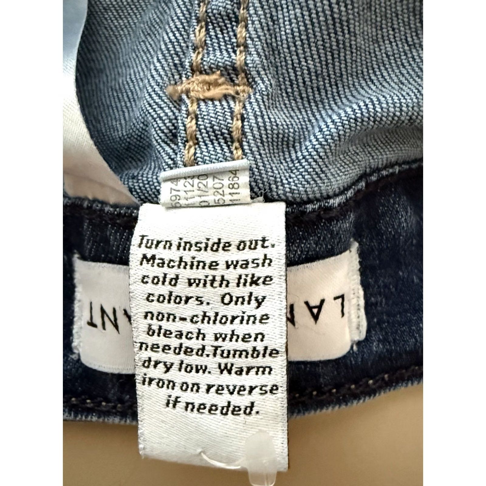 Vintage Lane Bryant Womens Blue Denim Jean Shorts Size 20 Festival Beach Concert Raw Hem Size 42" / US 20 - 7 Thumbnail