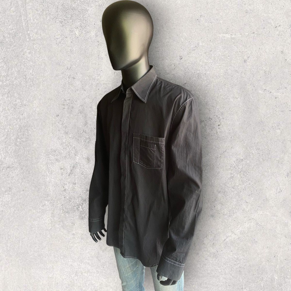 Maison Margiela SS18 Contrast Stitch Shirt Size US M / EU 48-50 / 2 - 1 Thumbnail