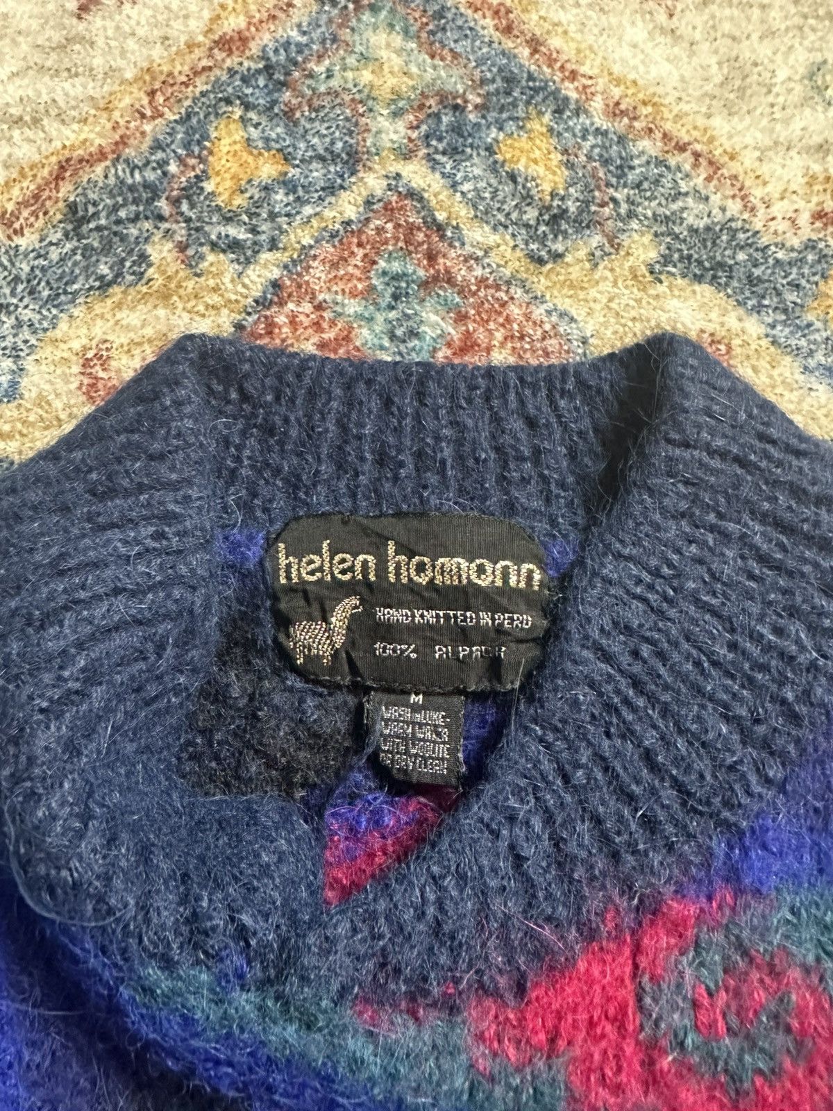 Vintage Vintage 80s Helen Homonn Pullover Wool Sweater Medium Size M / US 6-8 / IT 42-44 - 3 Thumbnail