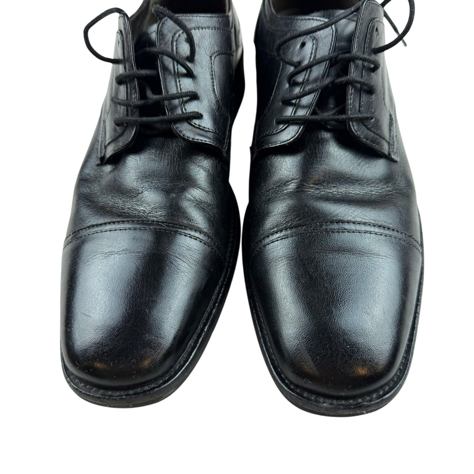 Johnston & Murphy Johnston & Murphy Black Leather Cap Toe Oxford Mens 11M Size US 11 / EU 44 - 6 Thumbnail