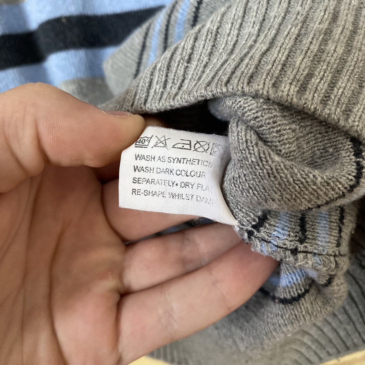 Yohji Yamamoto Y-3 YOHJI YAMAMOTO SWEATER ARCHIVE BIG LOGO STRIPPED Size US M / EU 48-50 / 2 - 11 Thumbnail