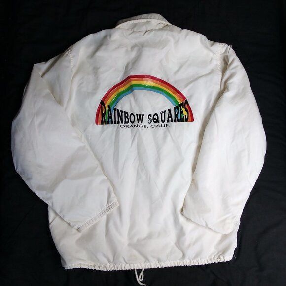 Vintage Rainbow Squares Dance California Windbreaker Jacket