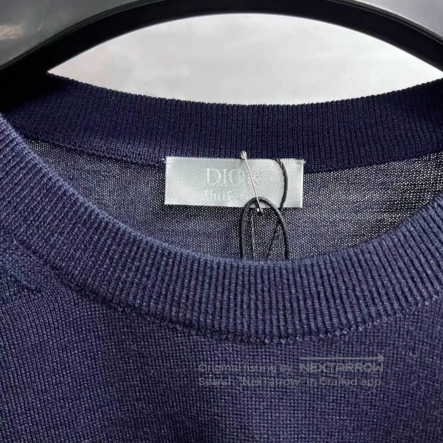 Dior Dior Dark Blue Embroidered Crewneck Knit Sweater. Size US M / EU 48-50 / 2 - 2 Thumbnail
