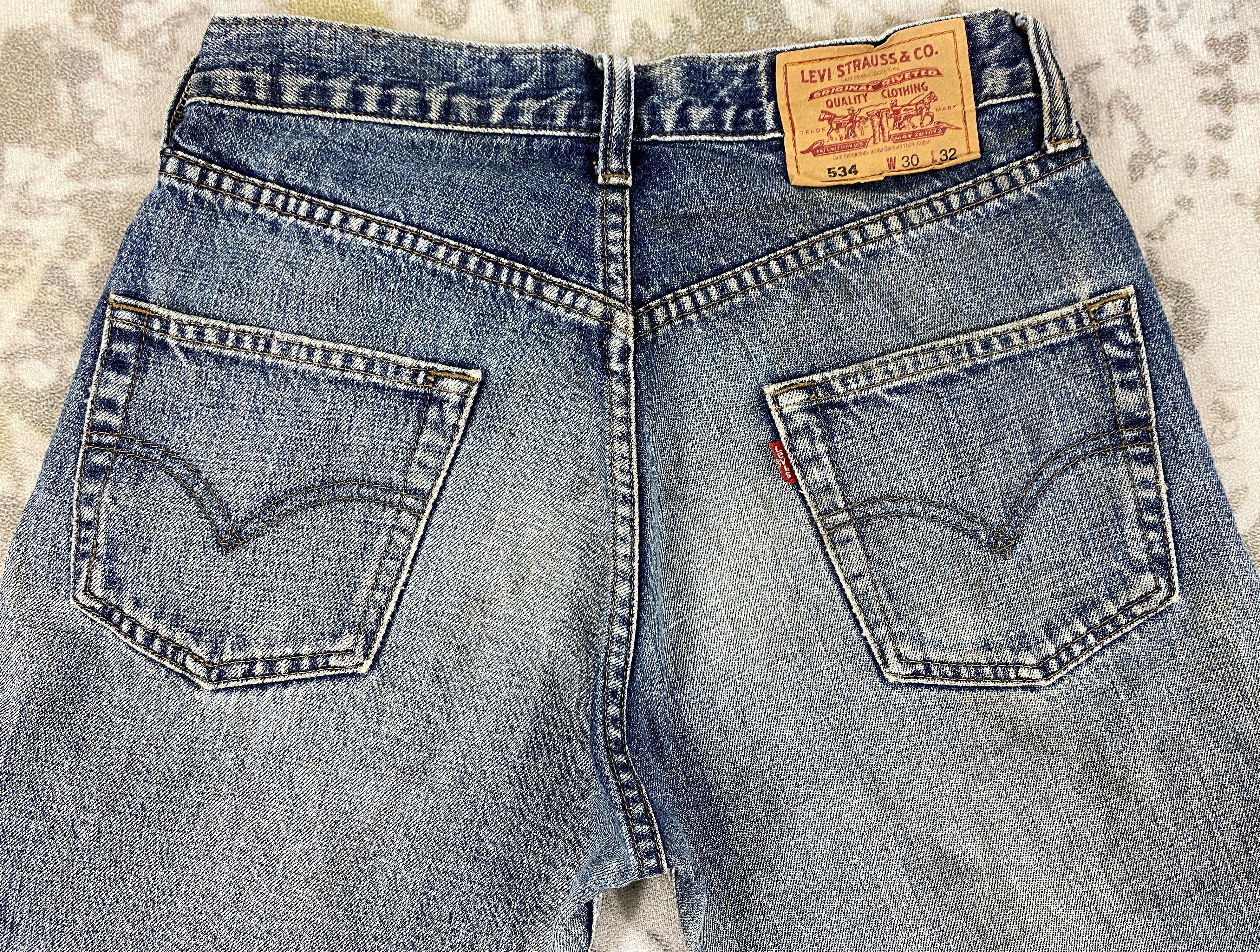 Levi's Blue Vintage Levi's 534 Distressed Denim 30x31 -JN217 Size US 30 / EU 46 - 4 Thumbnail
