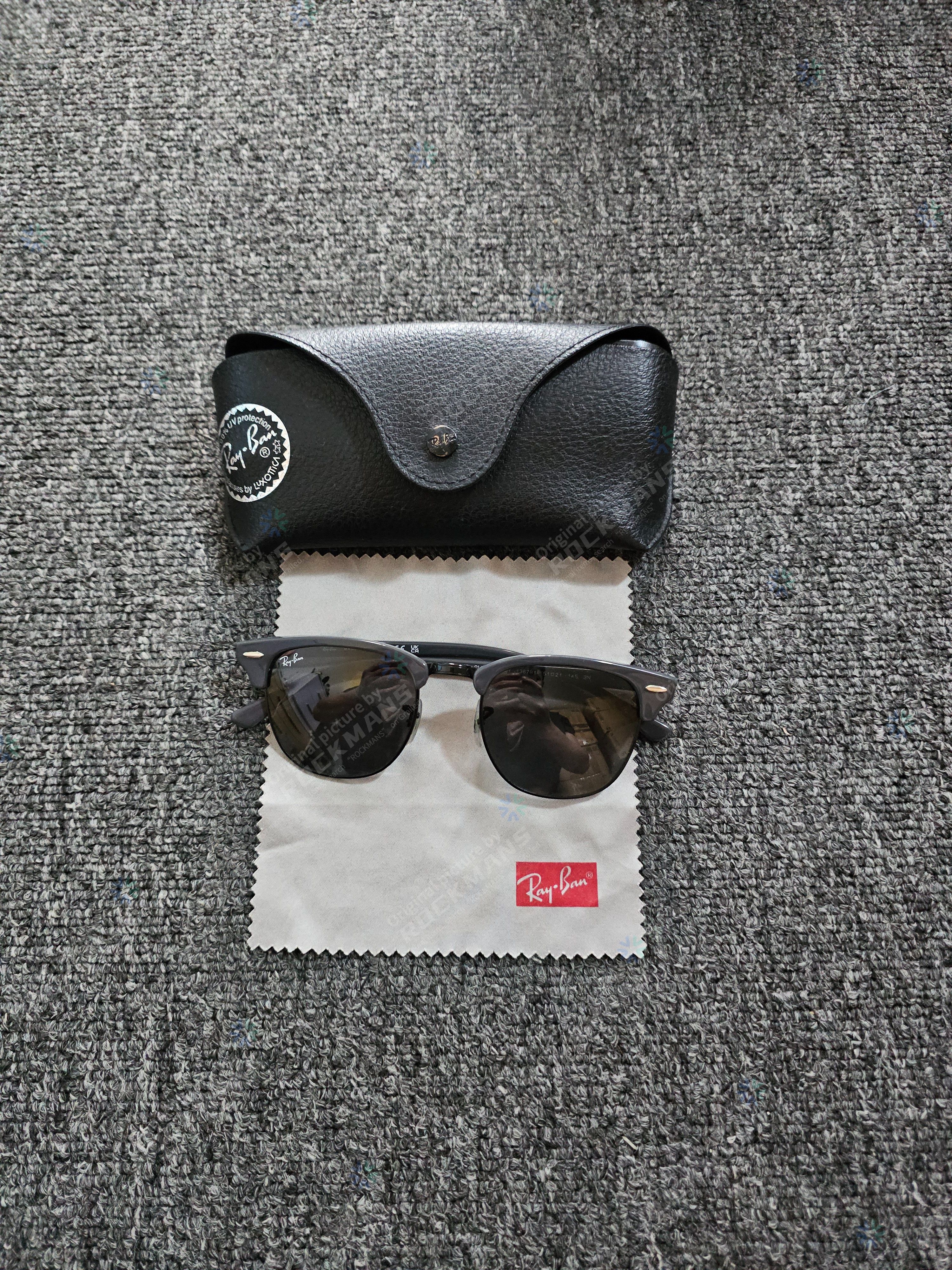 RayBan Ray-Ban Grey Clubmaster Reverse Sunglasses Size ONE SIZE - 1 Thumbnail