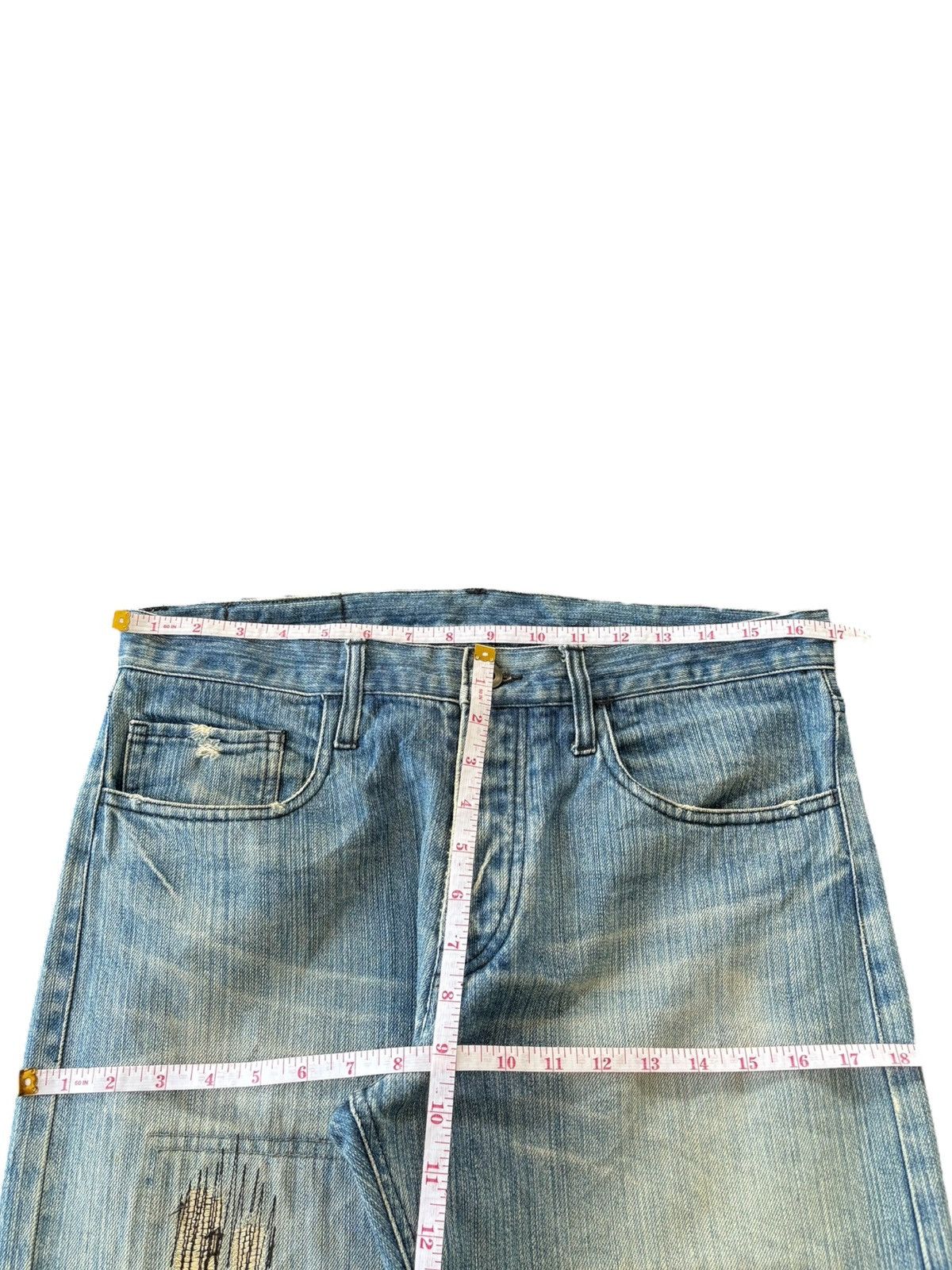 If Six Was Nine Japanese Rupert The Difference Patched Distress Baggy Jeans Size US 34 / EU 50 - 8 Thumbnail