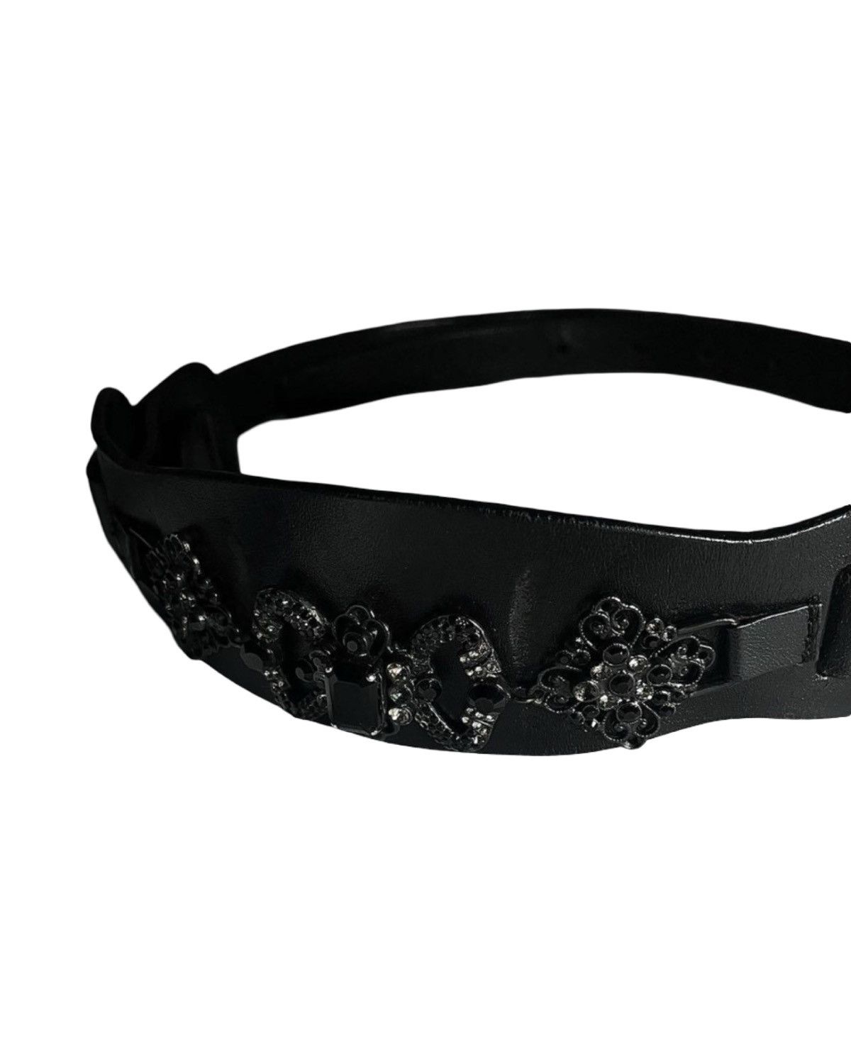 Dolce & Gabbana Bijou Gothic Buckle Leather Belt Size ONE SIZE - 7 Thumbnail