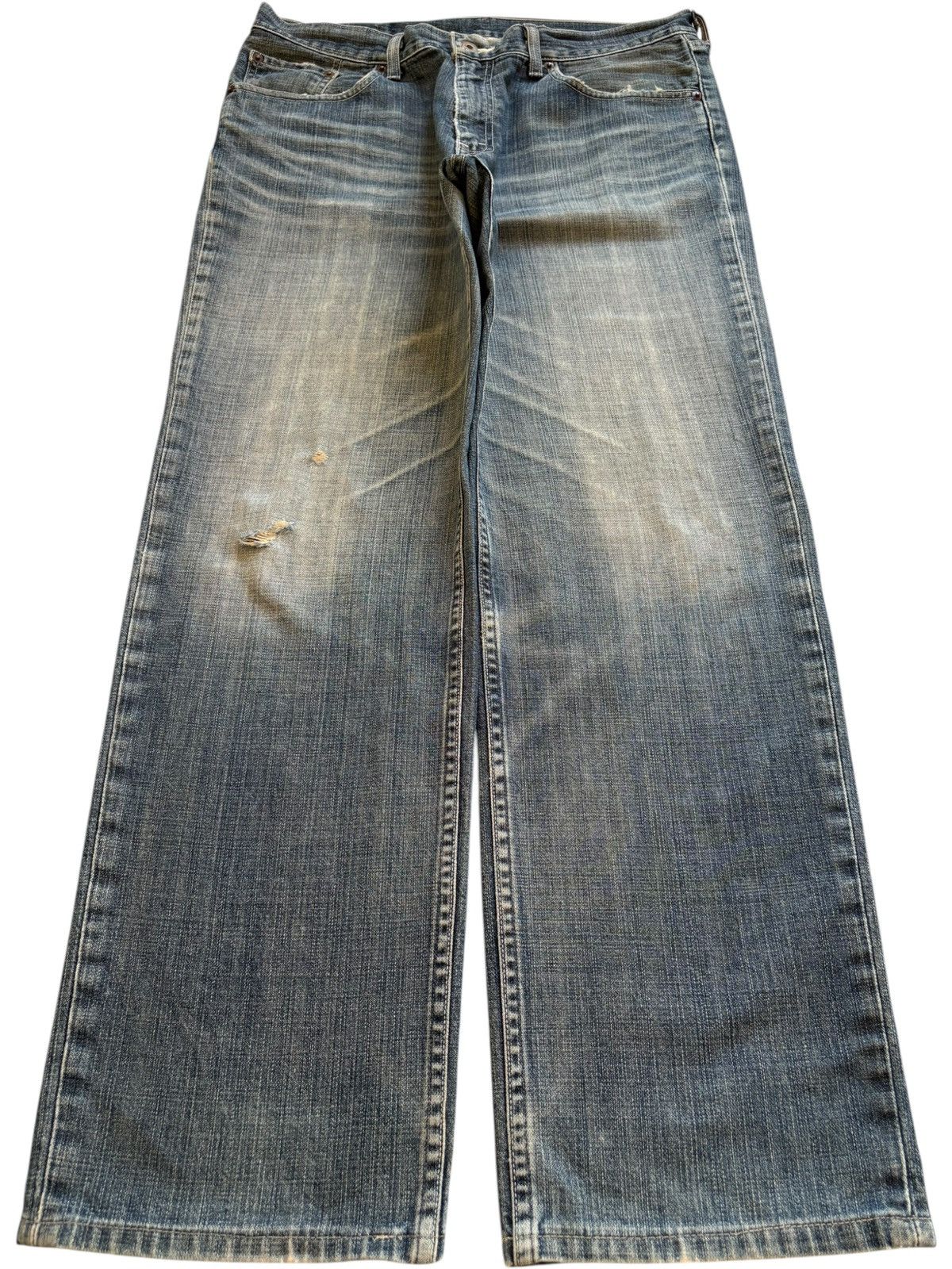 Levi's × Levi's Vintage Clothing Vintage 90s Levis 502 Mud Wash Distressed Loose Baggy Jeans Size US 34 / EU 50 - 1 Thumbnail