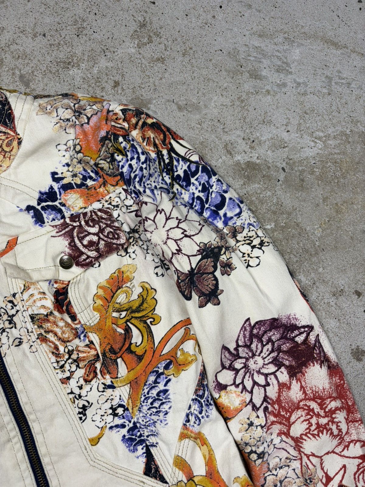 Just Cavalli 2000s Just Cavalli Roberto Multi Print Jeans Jacket Denim Size XS / US 0-2 / IT 36-38 - 5 Thumbnail