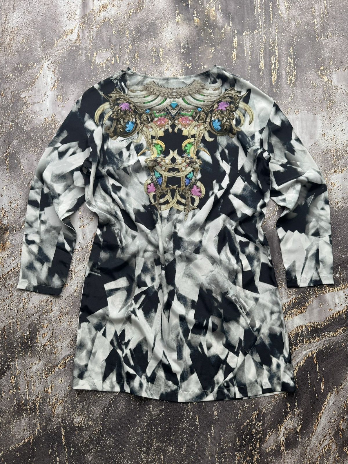 Just Cavalli × Vintage Just Cavalli Vintage Printed Mini Dress Size US L / EU 52-54 / 3 - 10 Thumbnail