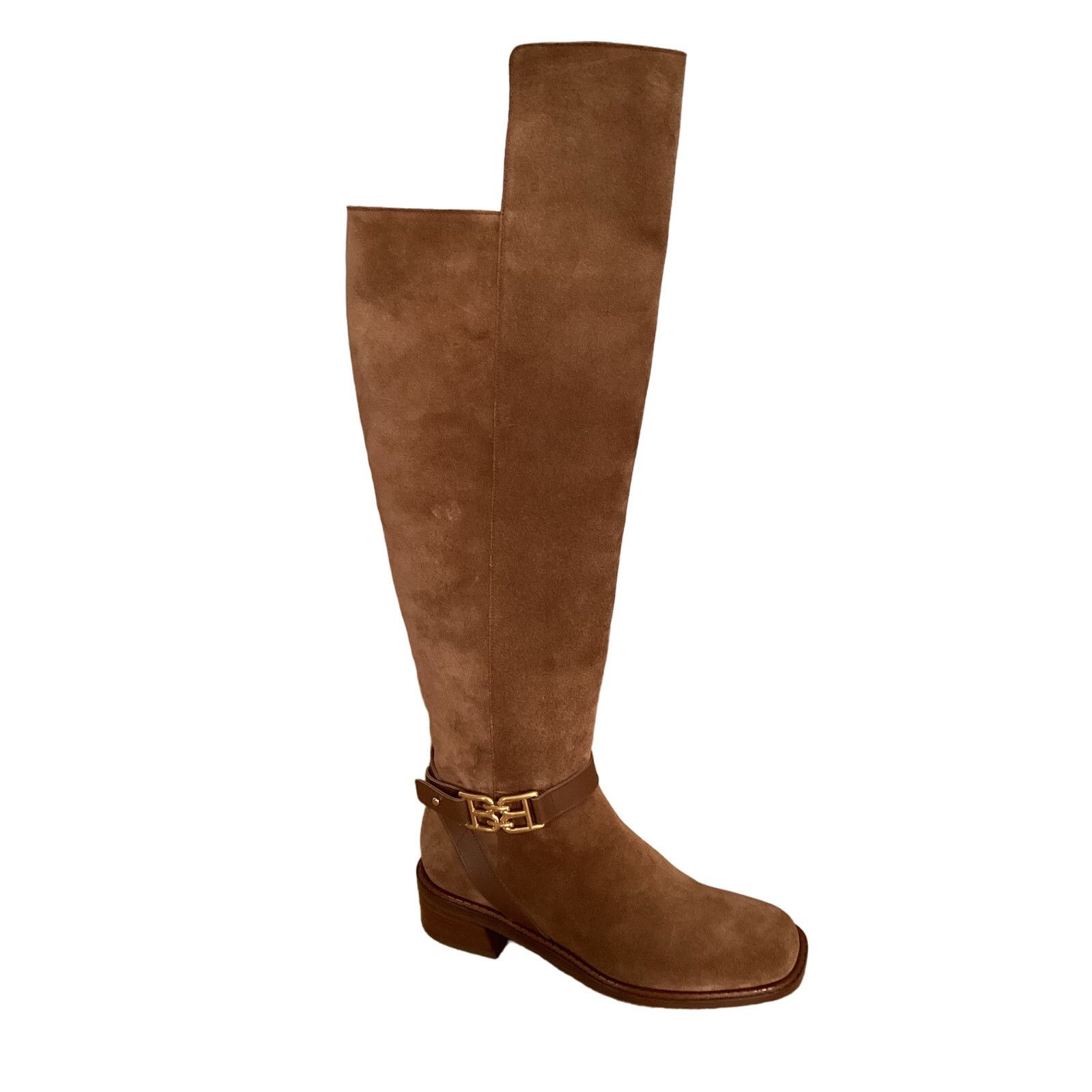 Bally NWT BALLY Eloire Tall Suede Riding Boots Tan Sz 39 Size US 8.5 / IT 38.5 - 3 Thumbnail