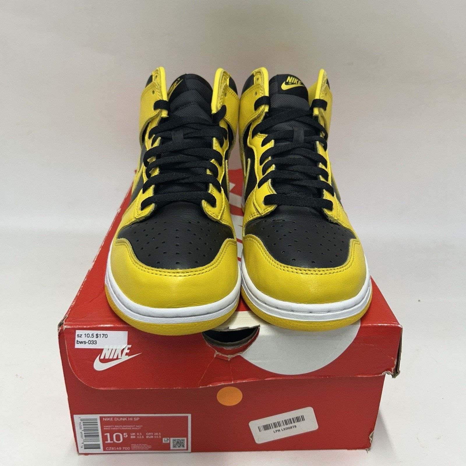 Nike Nike Dunk High SP “Iowa/Varsity Maize Black” CZ8149-002 Size US 10.5 / EU 43-44 - 2 Thumbnail