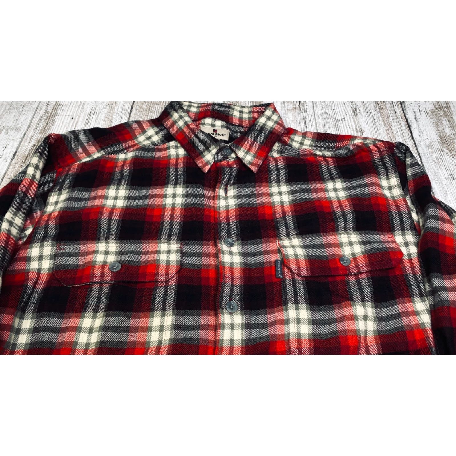 Vintage Woolrich Flannel Shirt Mens 2XL Red Plaid Button Long Sleeve Cotton Heavyweight Size US XXL / EU 58 / 5 - 5 Thumbnail