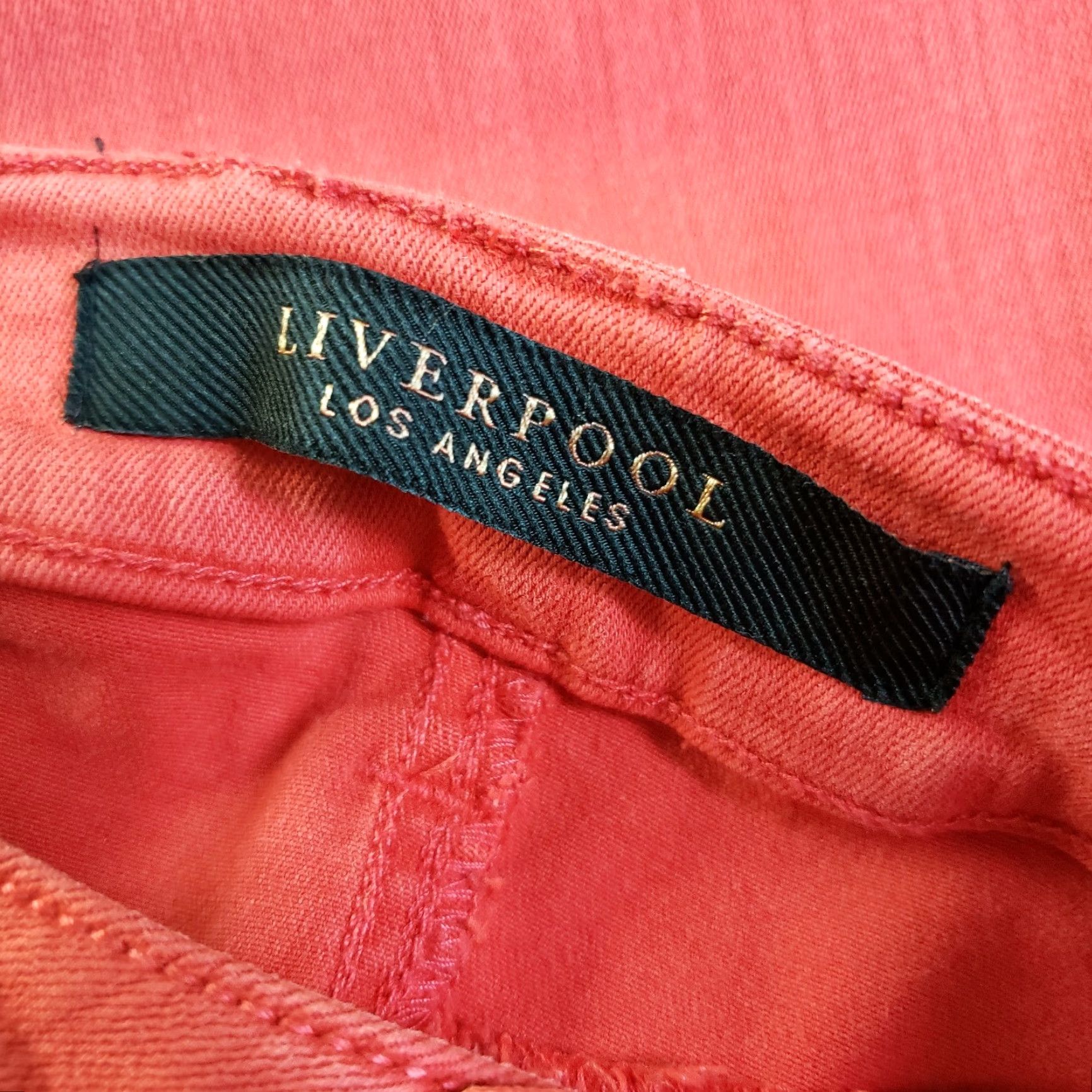 Vintage Liverpool Womens The Hugger Ankle Skinny Jeans Sz 4 Red Mid Rise Jeans Womens 4 Red Skinny (Denim) Liverpool Jeans Size 27" / US 4 / IT 40 - 6 Thumbnail