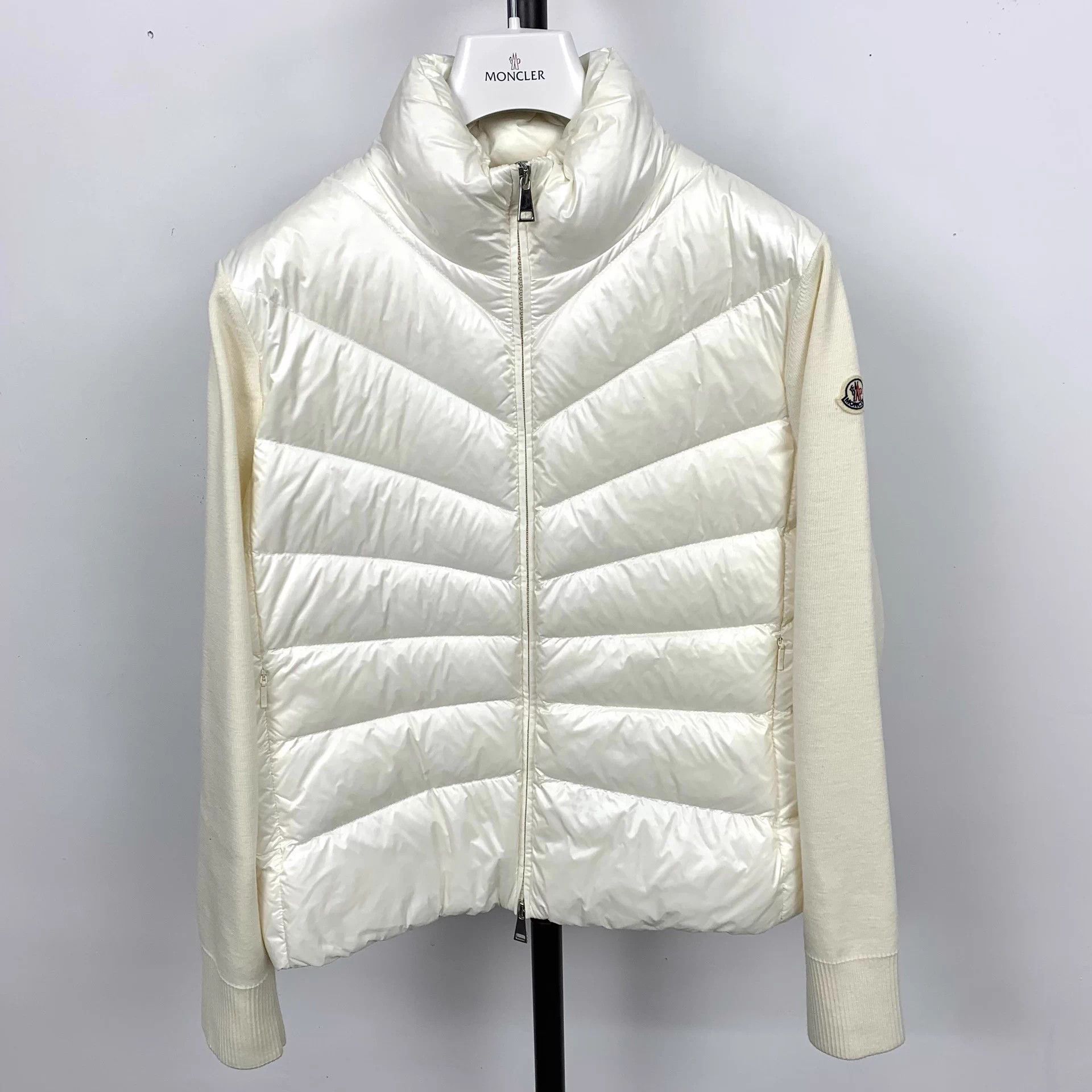 Moncler Padded Corduroy Down Jacket White M