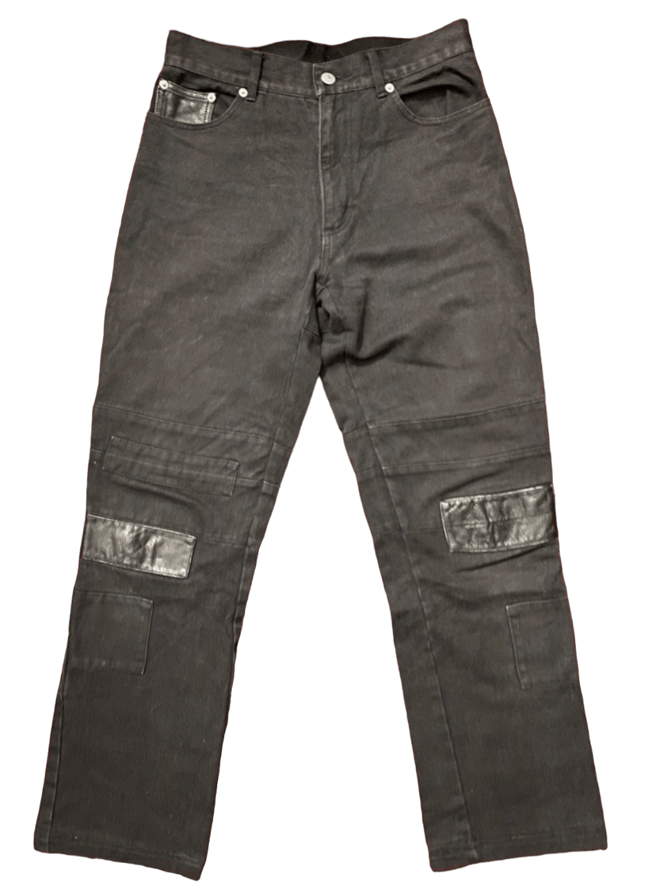 HELLSTAR Hellstar Black Waxed Denim Leather Size US 30 / EU 46 - 1 Thumbnail