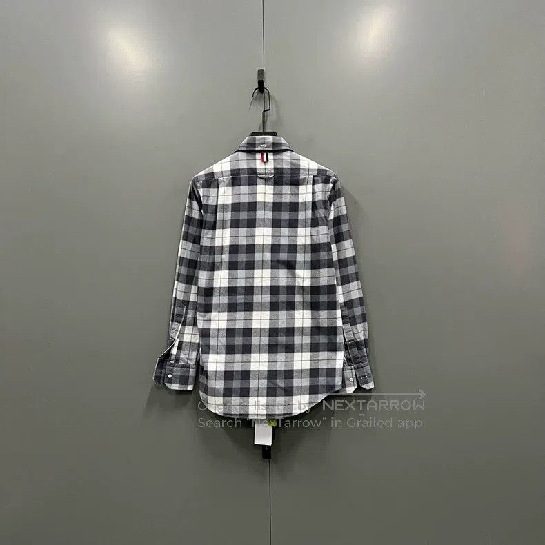 Thom Browne Thom Browne Gray checkered long-sleeve shirt Size US XS / EU 42 / 0 - 2 Thumbnail