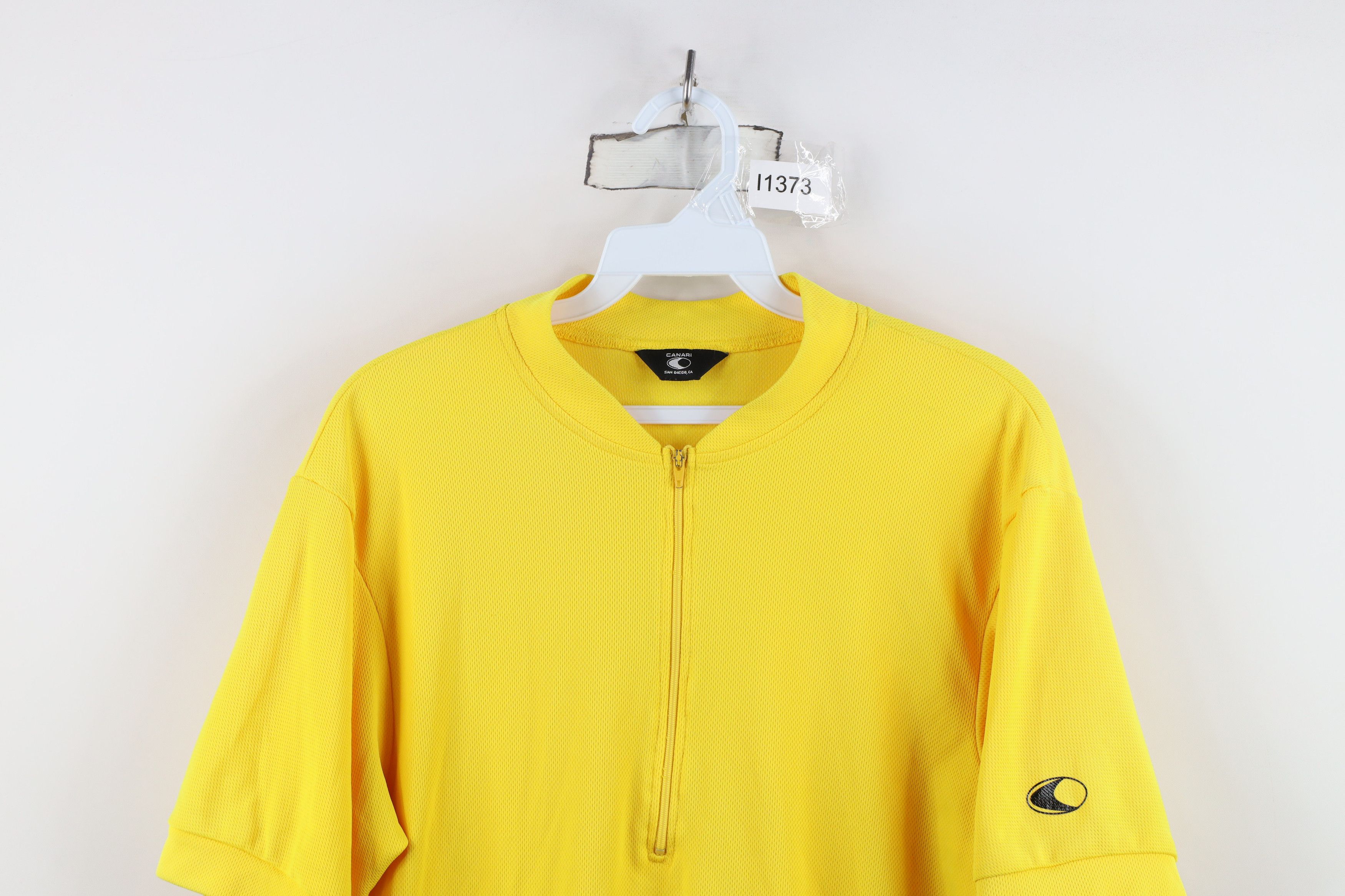 Canari Vintage 90s Canari Half Zip Bicycle Cycling Jersey Yellow Size US L / EU 52-54 / 3 - 2 Thumbnail