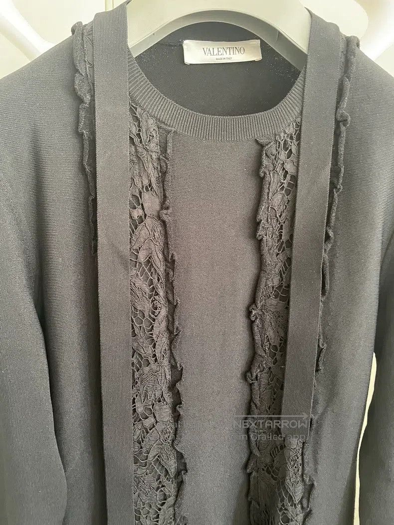 Valentino Valentino Lace patchwork knitted dress Size L / US 10 / IT 46 - 2 Thumbnail