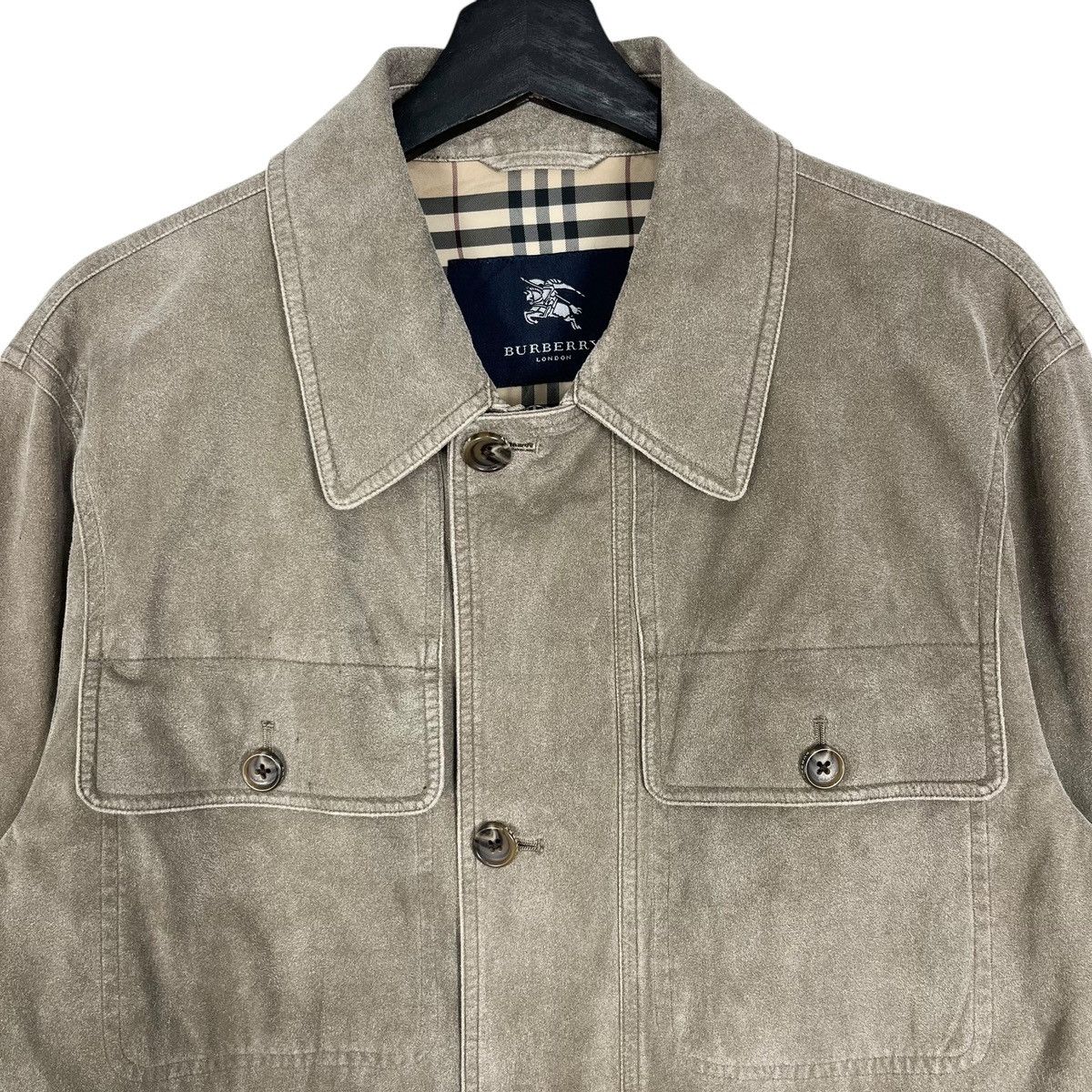 Burberry Burberry Suede Leather Jacket Size US M / EU 48-50 / 2 - 2 Thumbnail