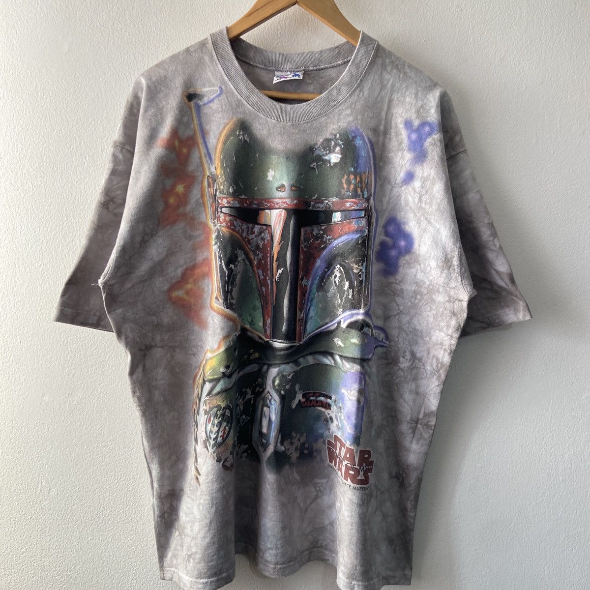 Liquid Blue × Star Wars × Vintage MISPRINT 1997 Boba Fett Liquid Blue Tie-Dye Tee Size US XL / EU 56 / 4 - 7 Thumbnail