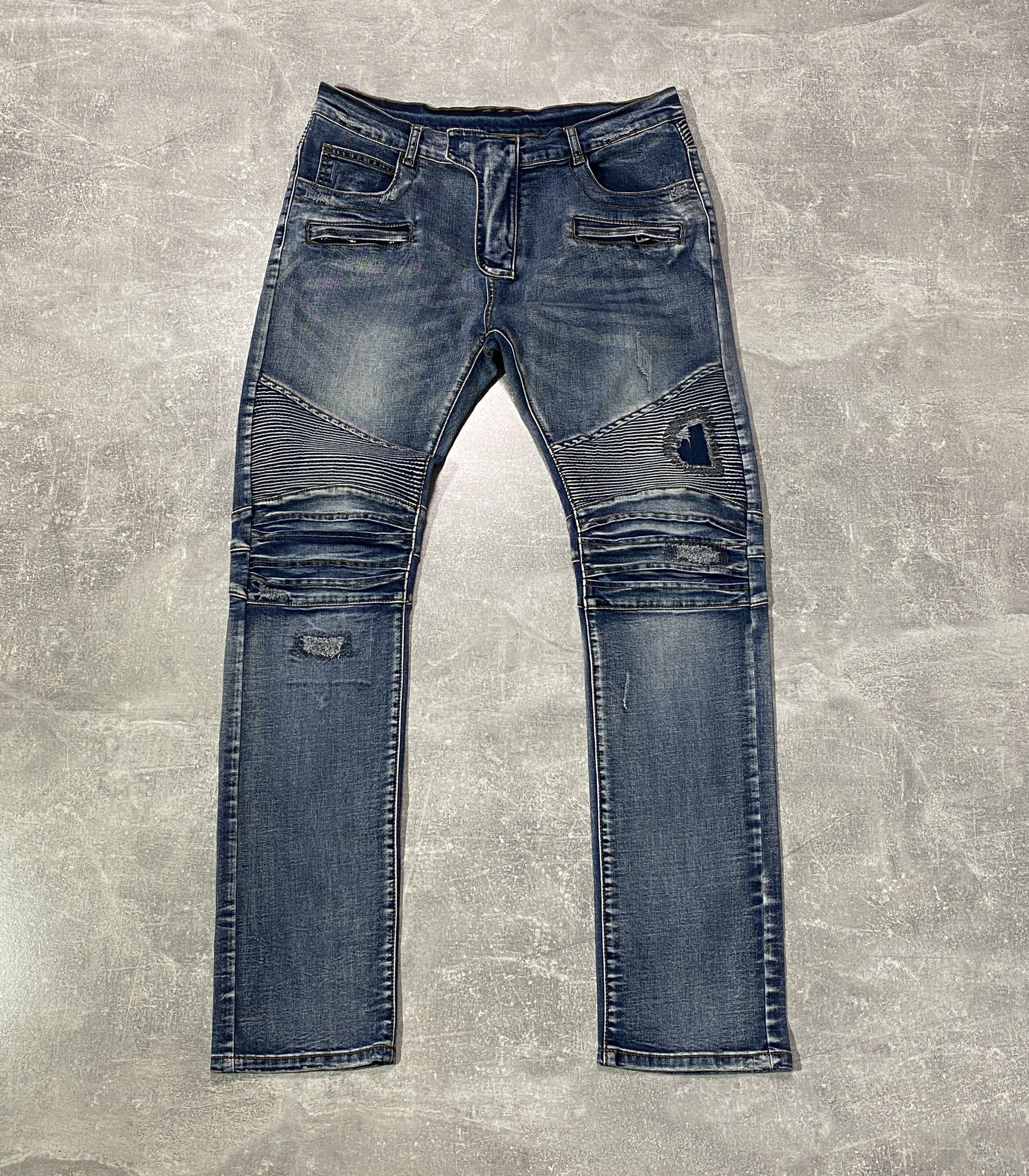 Balmain VINTAGE 00s BALMAIN BIKER JEANS Size US 34 / EU 50 - 2 Thumbnail