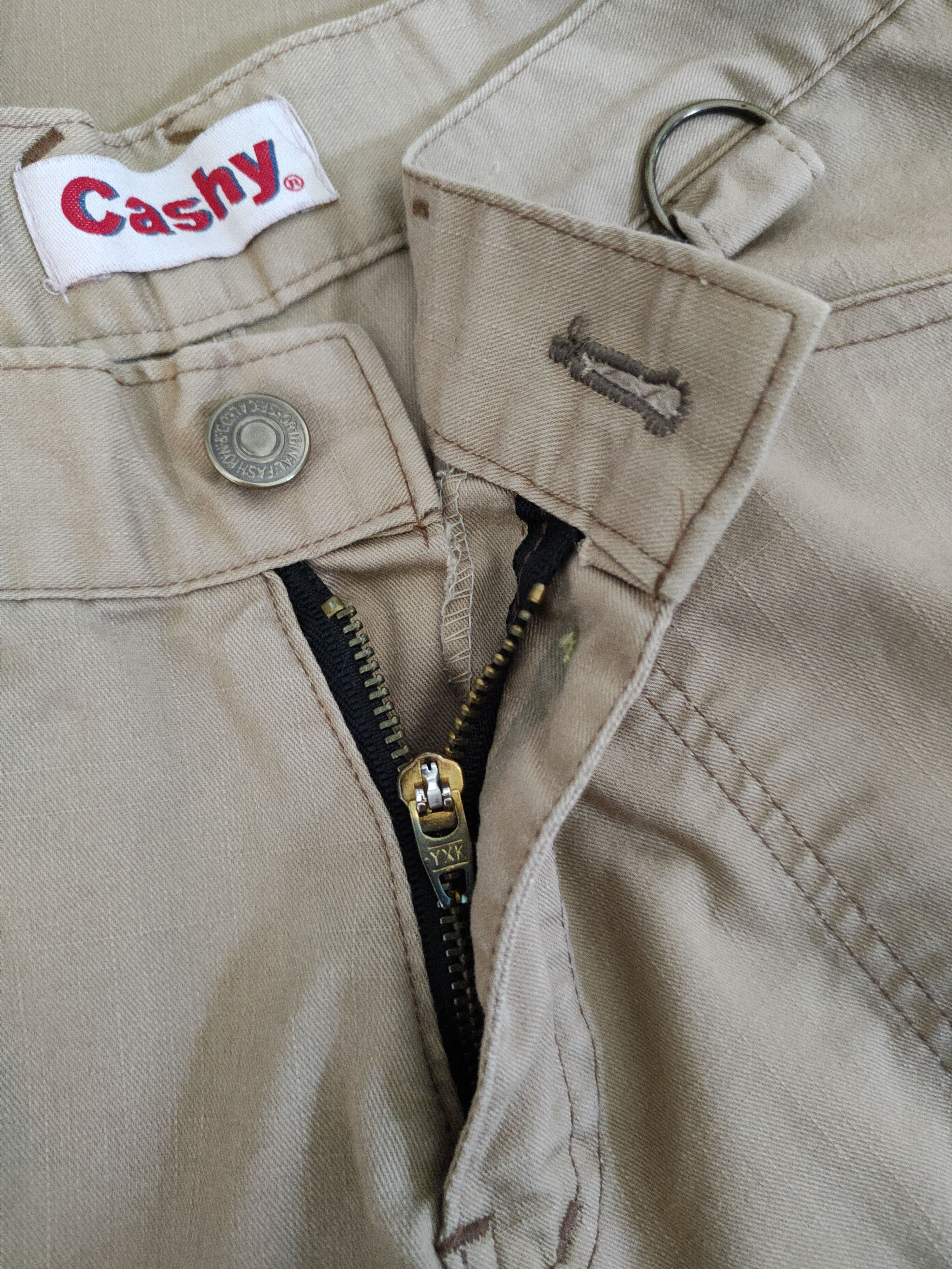 Japanese Brand Cashy Beige Multipocket Tactical Cargo Pants #S1259 Size 28" / US 6 / IT 42 - 13 Thumbnail