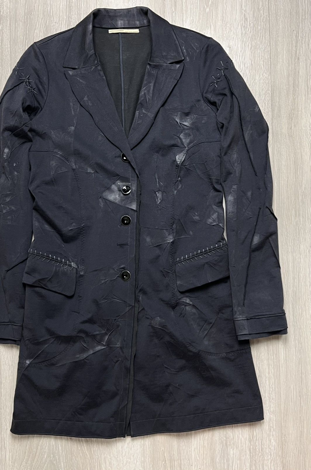 Marithe + Francois Girbaud Marithe Francois Girbaud Cravatatakiller Navy Coat Jacket Size S / US 4 / IT 40 - 2 Thumbnail